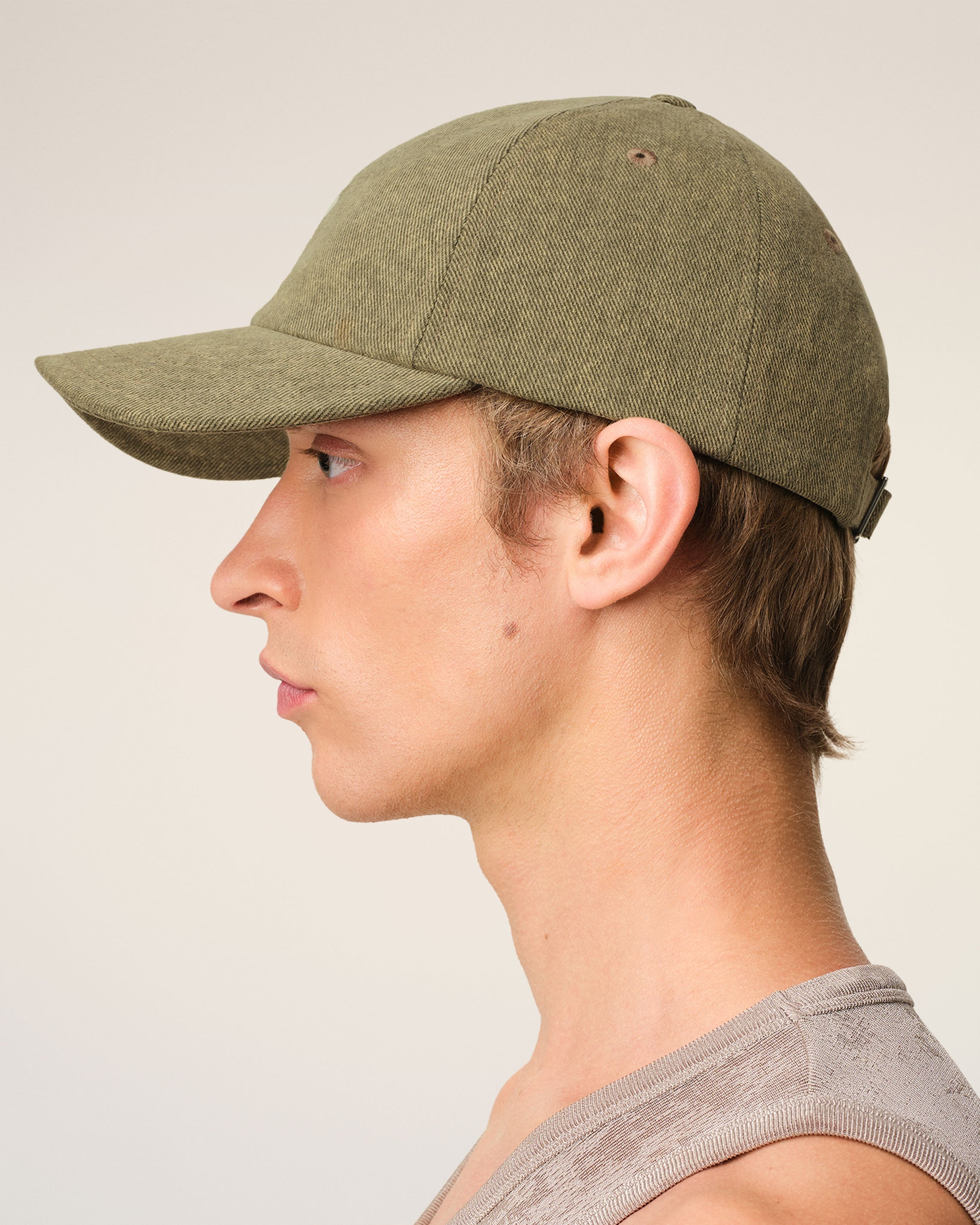 GREEN COTTON AMI DE COEUR EMBROIDERY CAP - 5