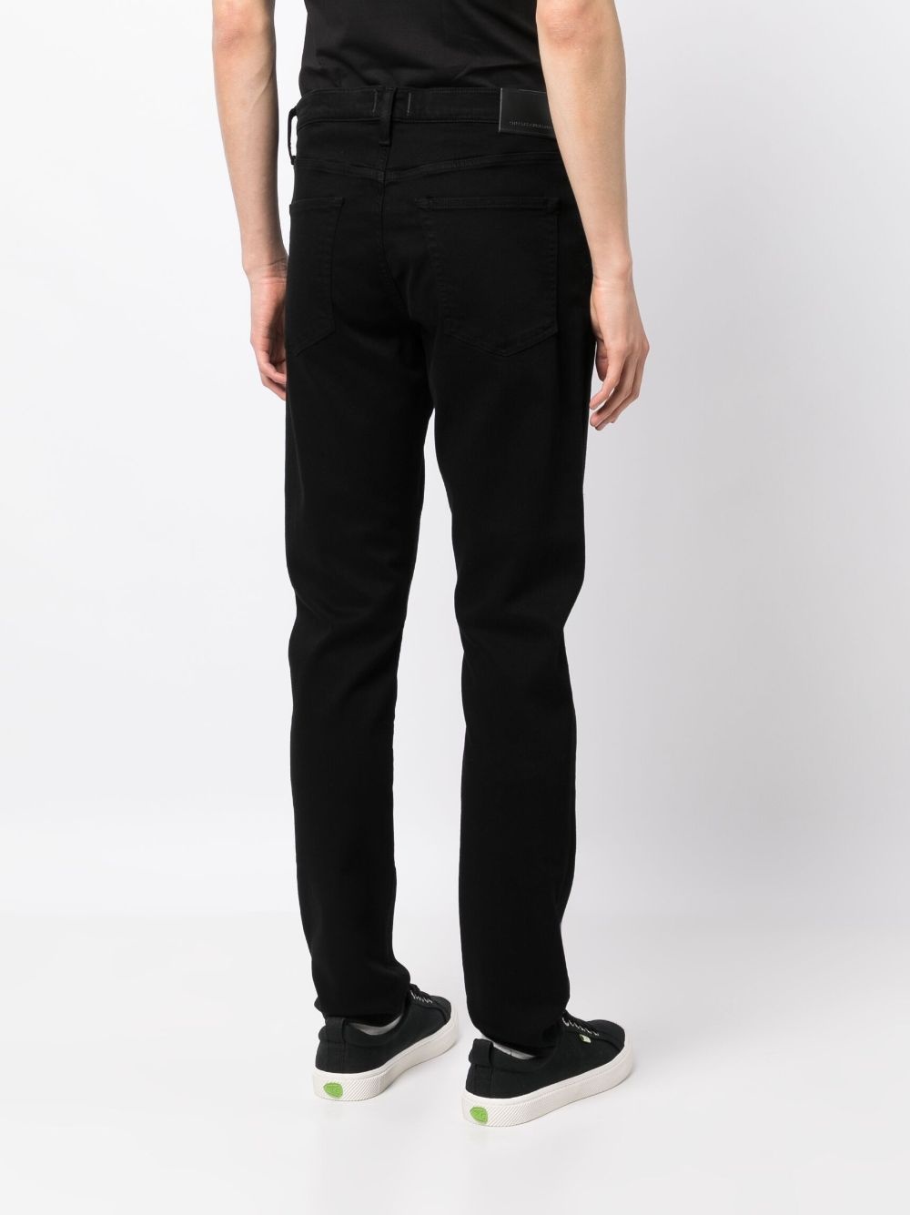 logo-patch slim-cut jeans - 4