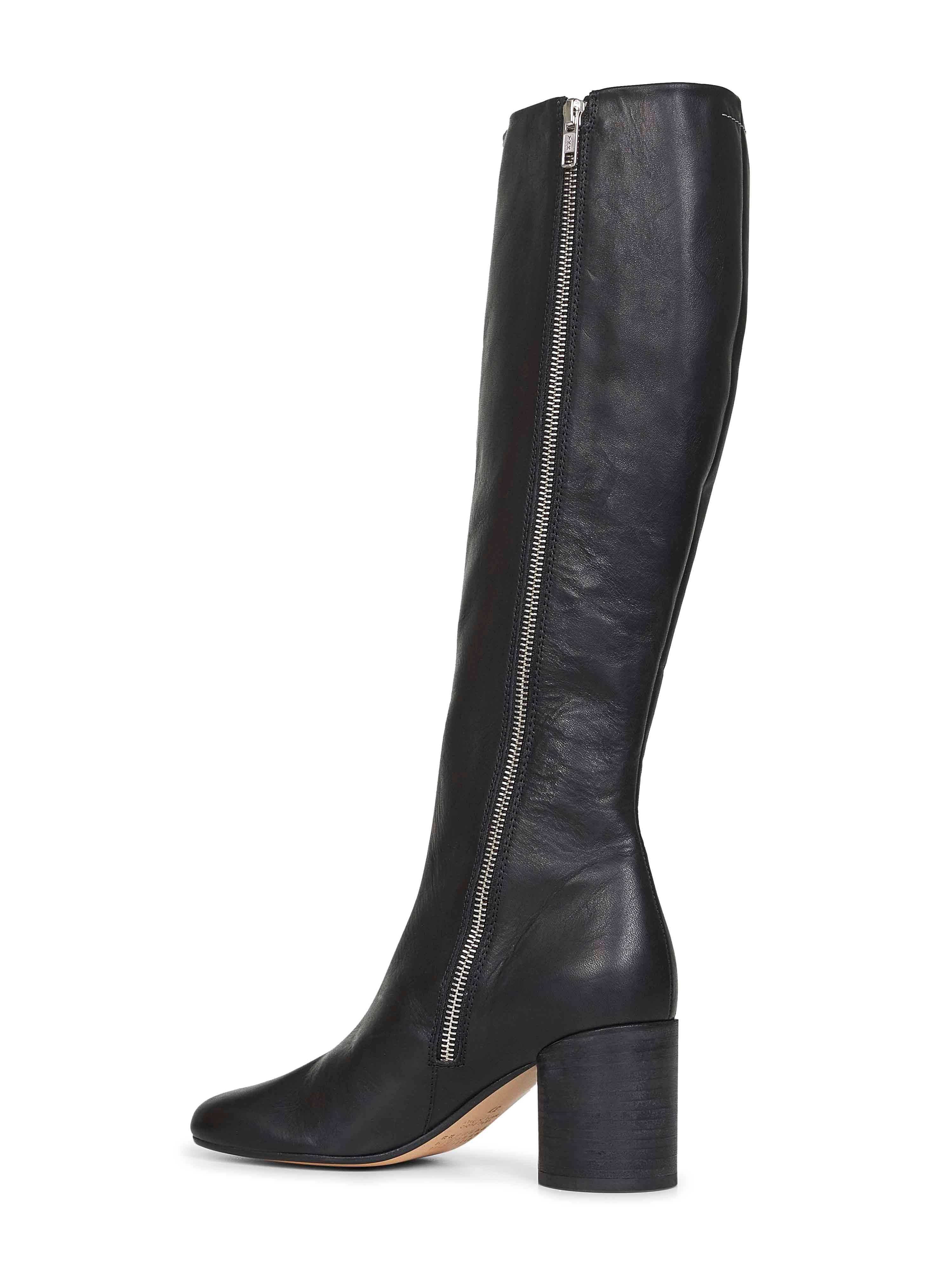 Black leather Anatomic Stitch boots - 3