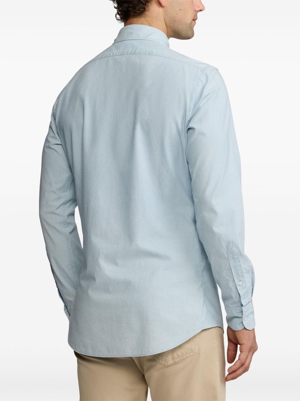 logo-embroidered shirt - 4