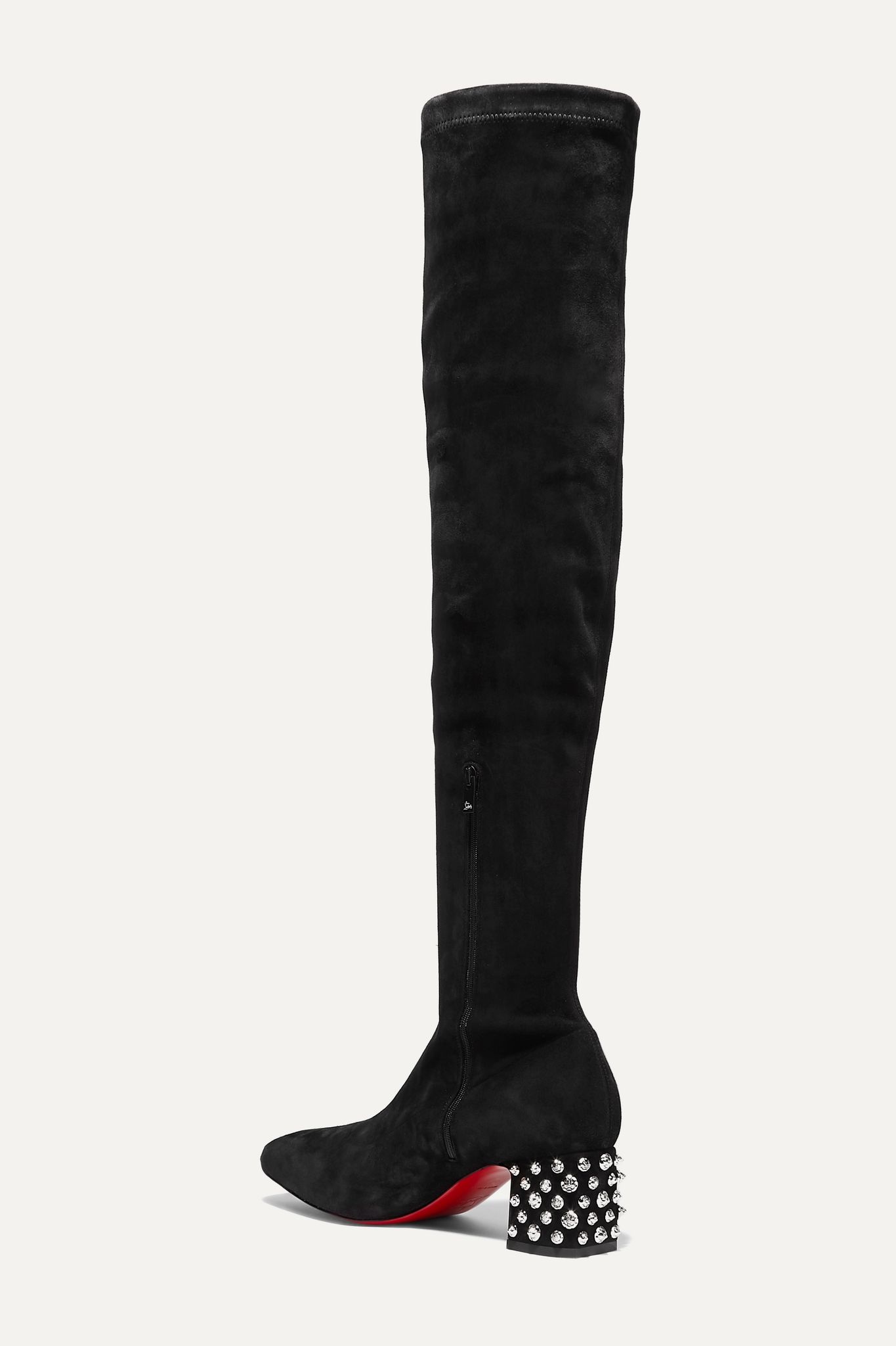 Study Stretch 55 spiked suede over-the-knee boots - 4