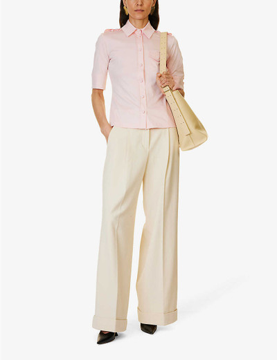 Sportmax Zefir wide-leg mid-rise cotton trousers outlook