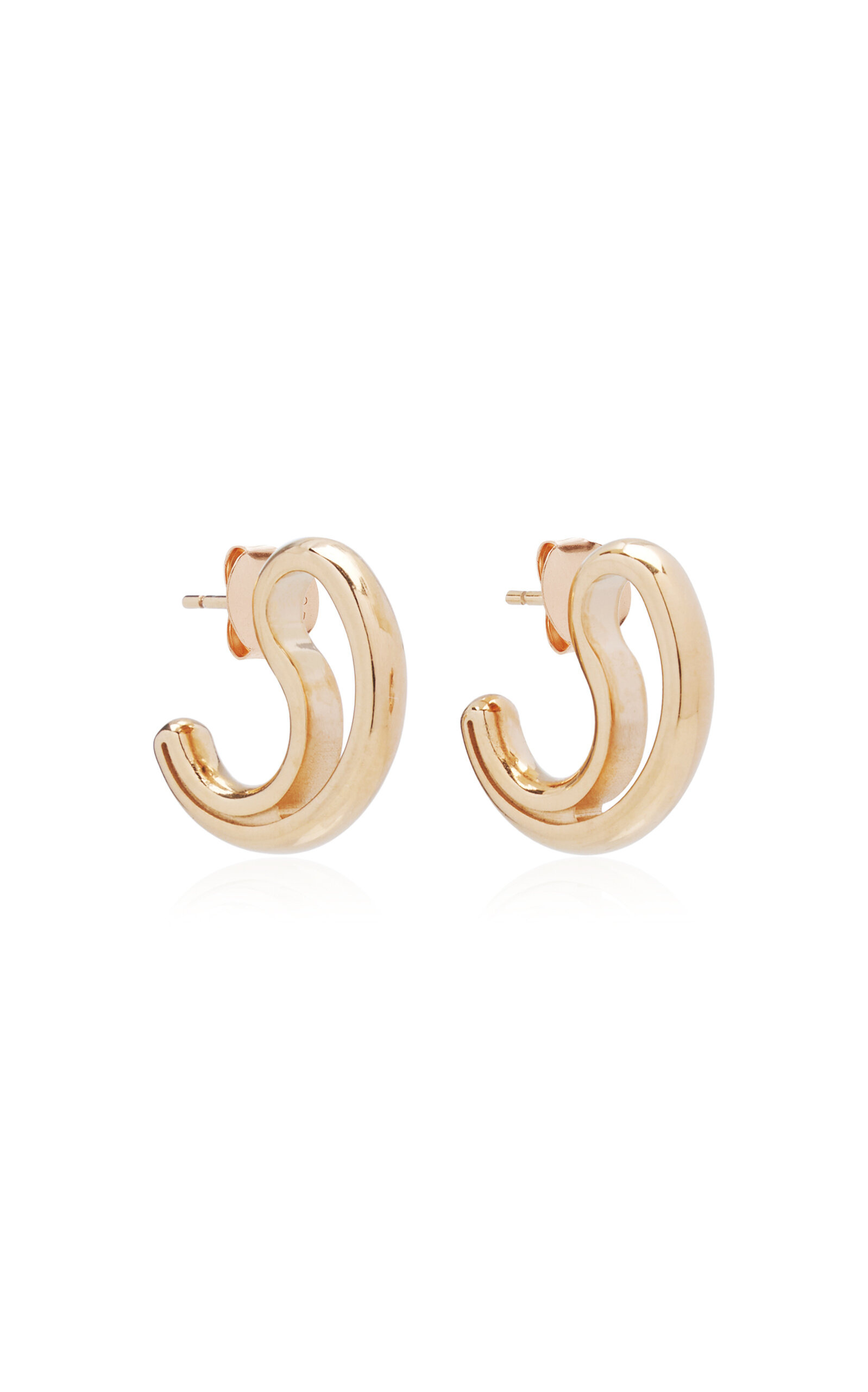 18k Yellow Gold-Plated Sterling Silver Earrings gold - 3