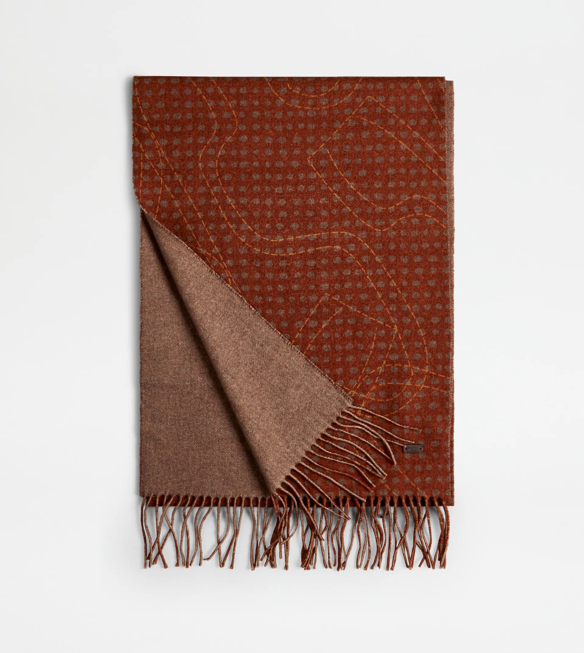 CASHMERE BLEND SCARF - BROWN - 2
