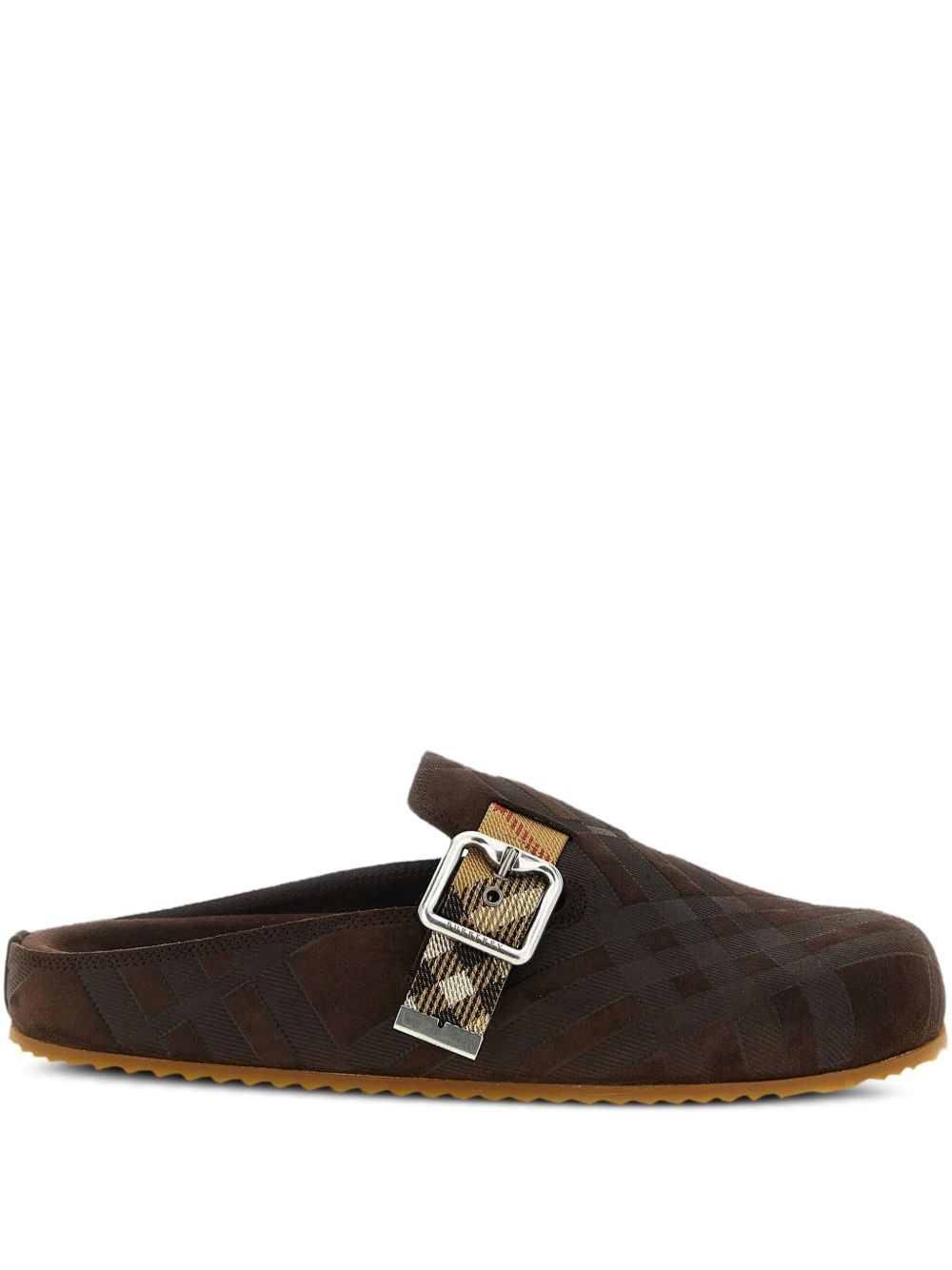 buckle-embellishment mules - 1