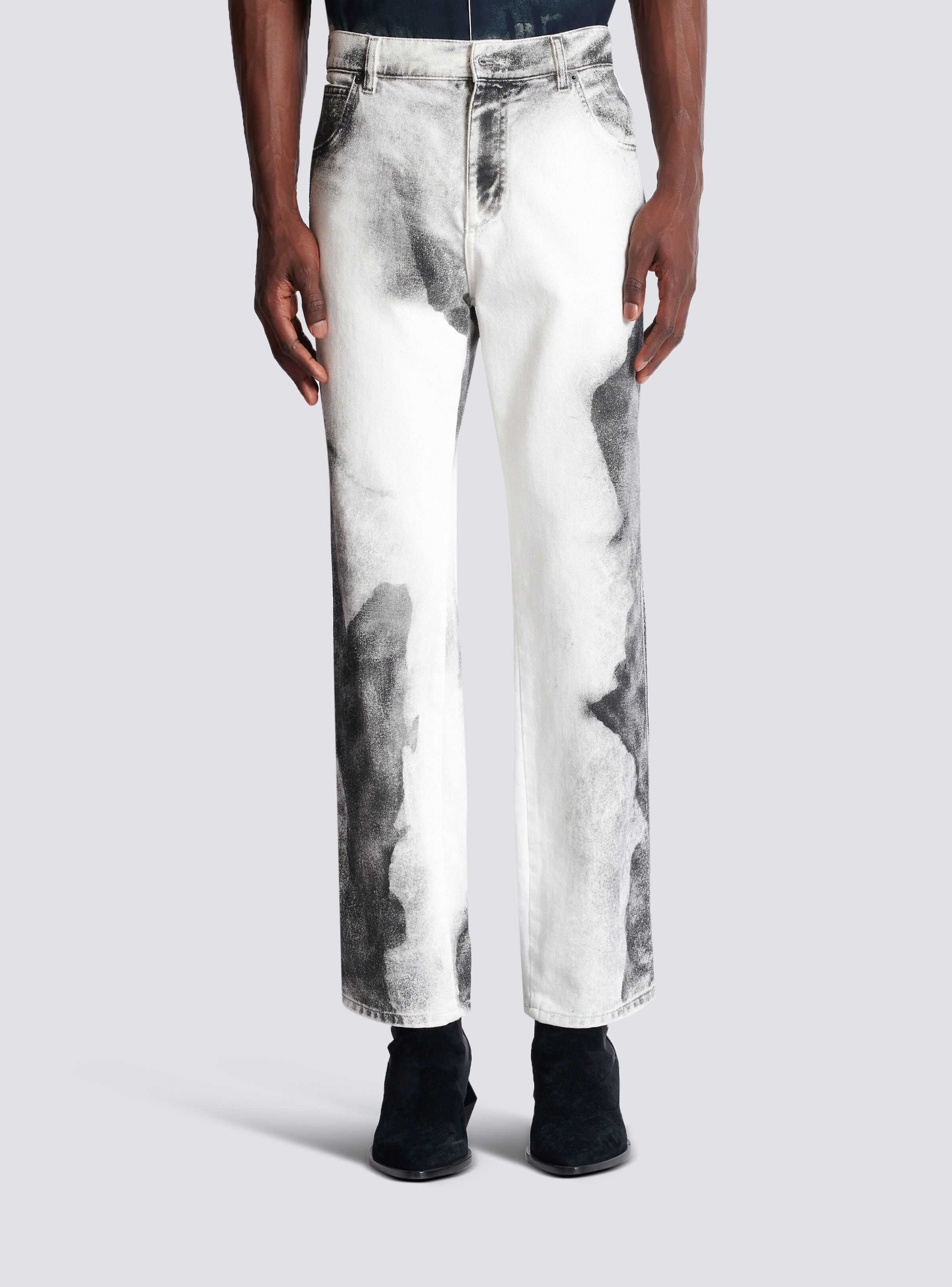 Regular-fit denim jeans with Moon print - 5