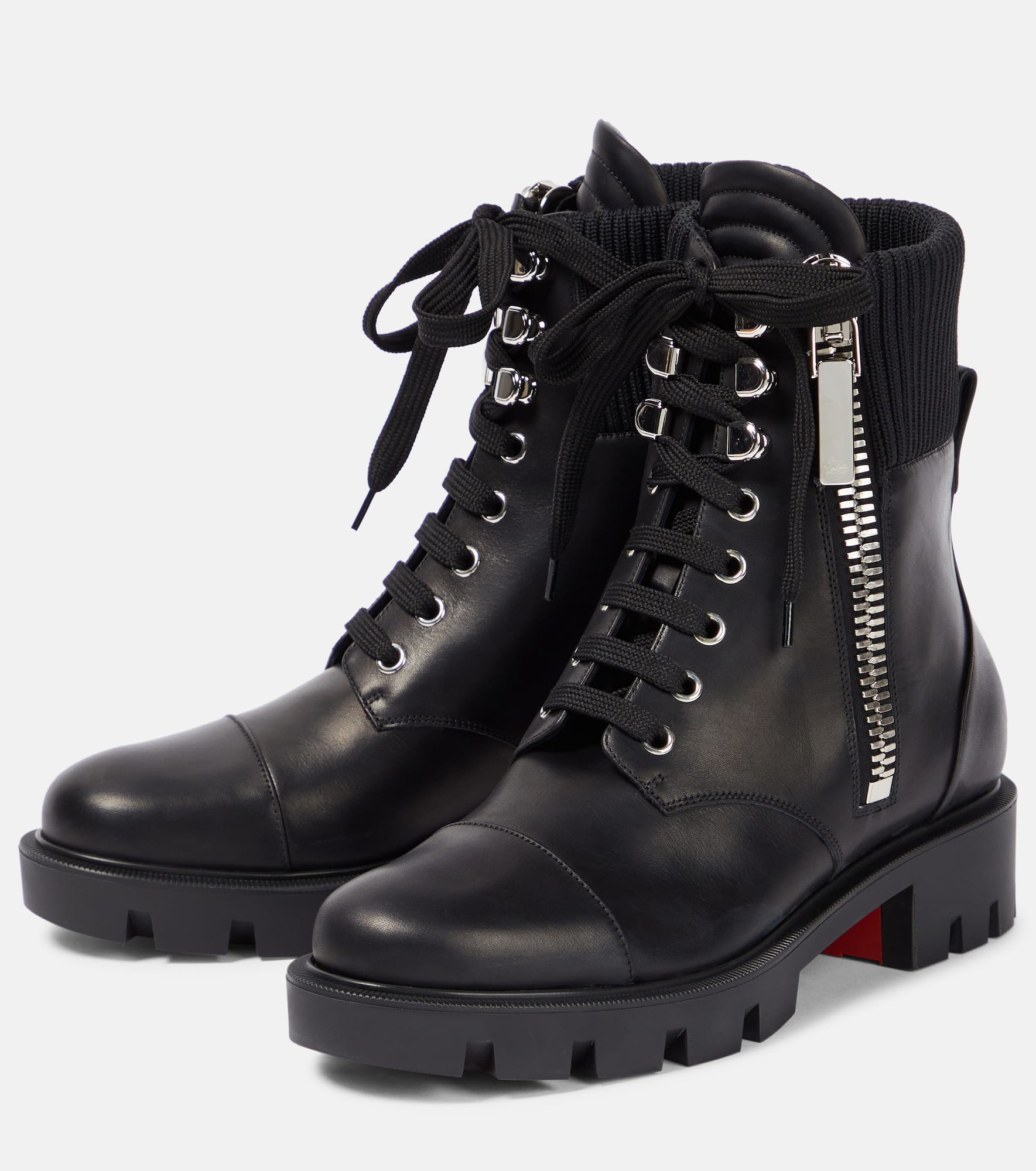 En Hiver Lug leather combat boots - 5