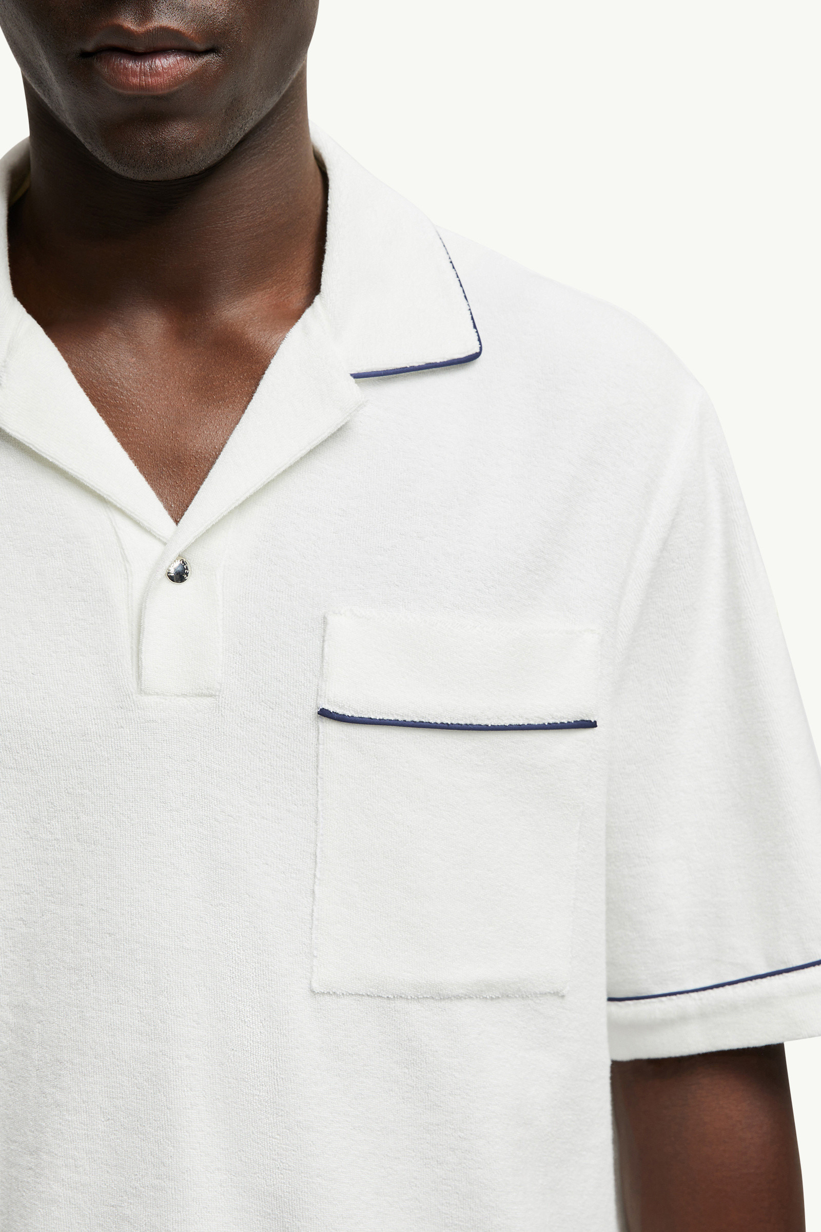 Cotton Terry Cloth Polo Shirt - 6