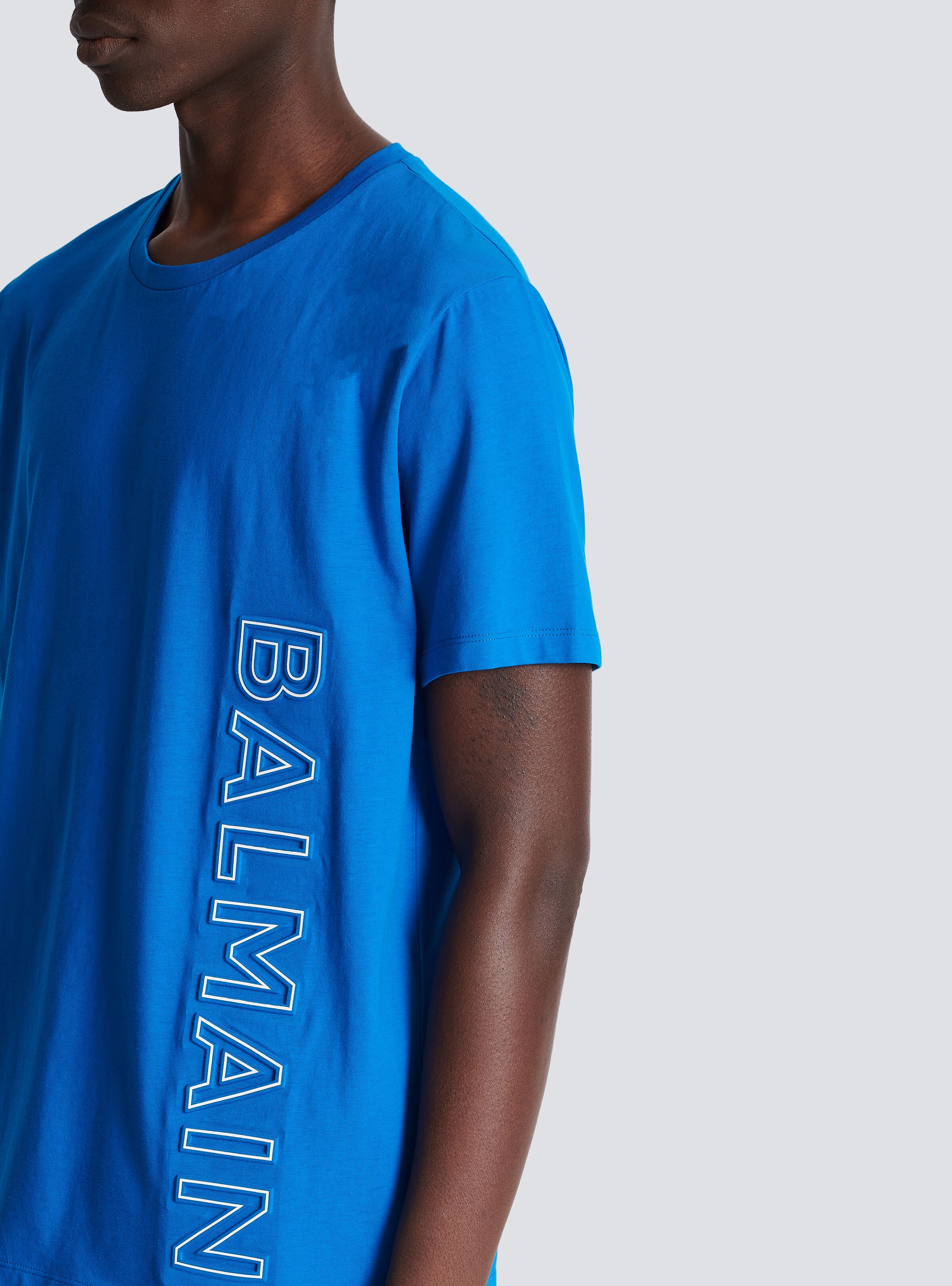 Embossed Balmain T-shirt - 7