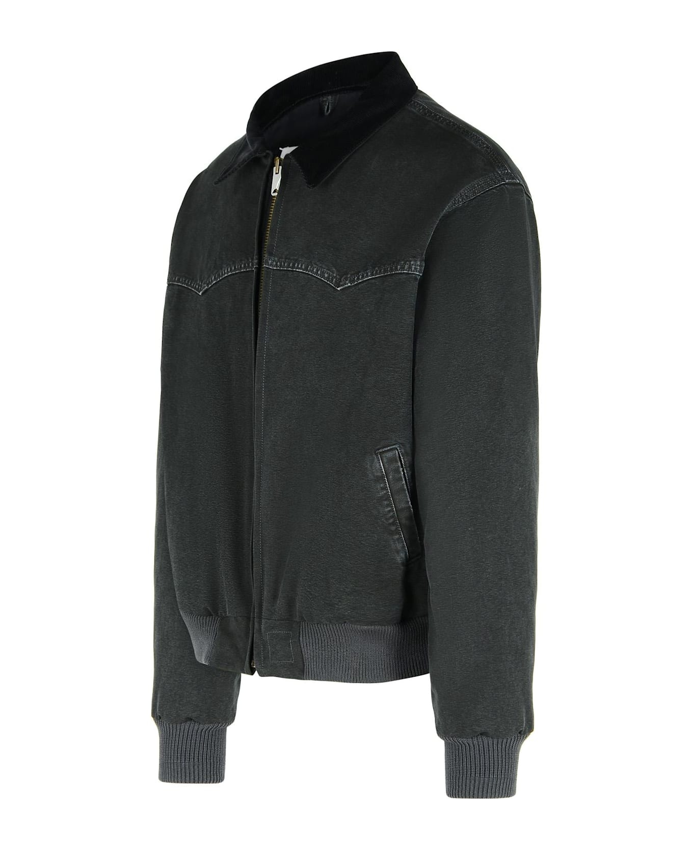 Black Cotton Jacket - 2