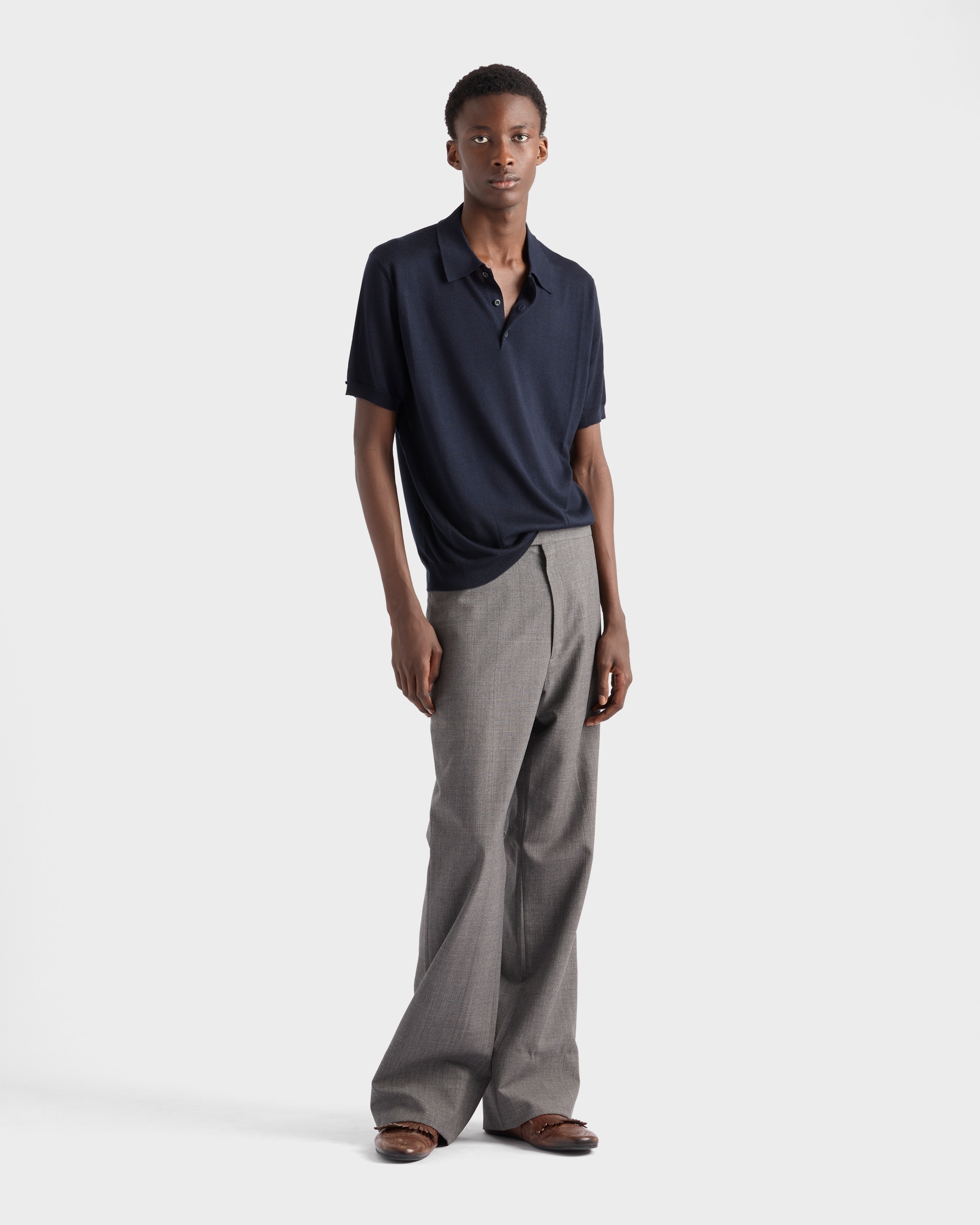 Cashmere and silk polo shirt - 2