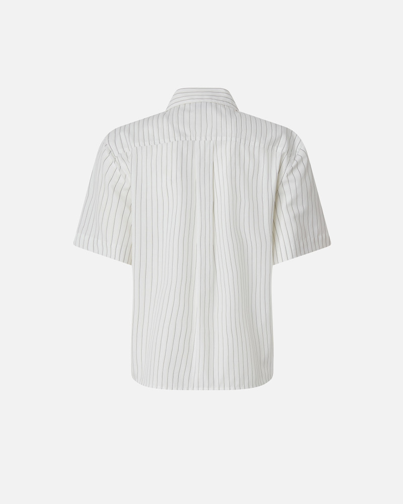 PINKO COTTON BOWLING SHIRT WITH VERTICAL STRIPES outlook