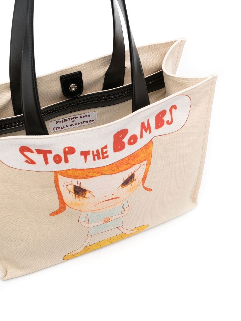 Stop the Bombs-print tote bag - 6