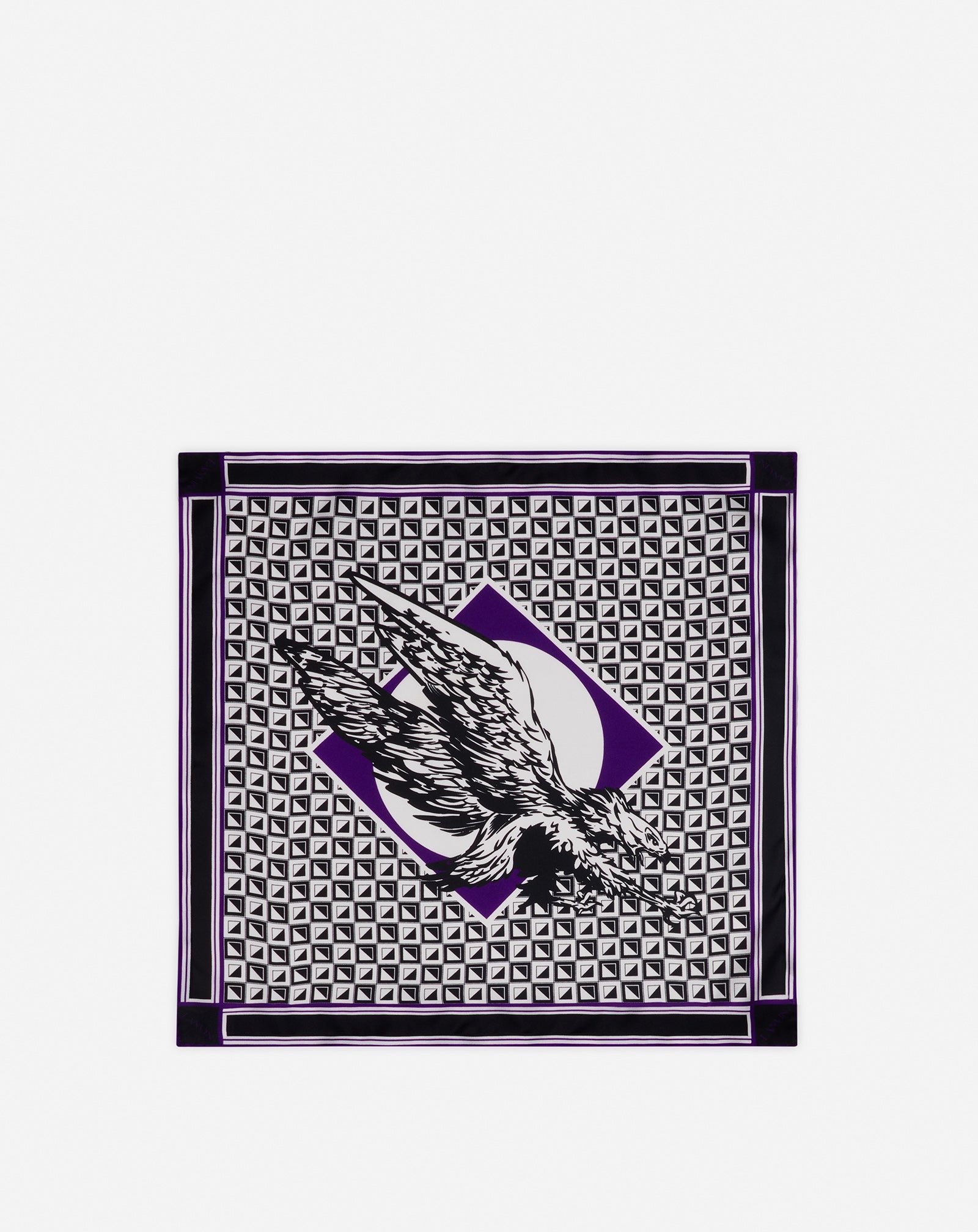 LANVIN X FUTURE SCARF EAGLE PRINT AND SILK TRIANGLES - 1