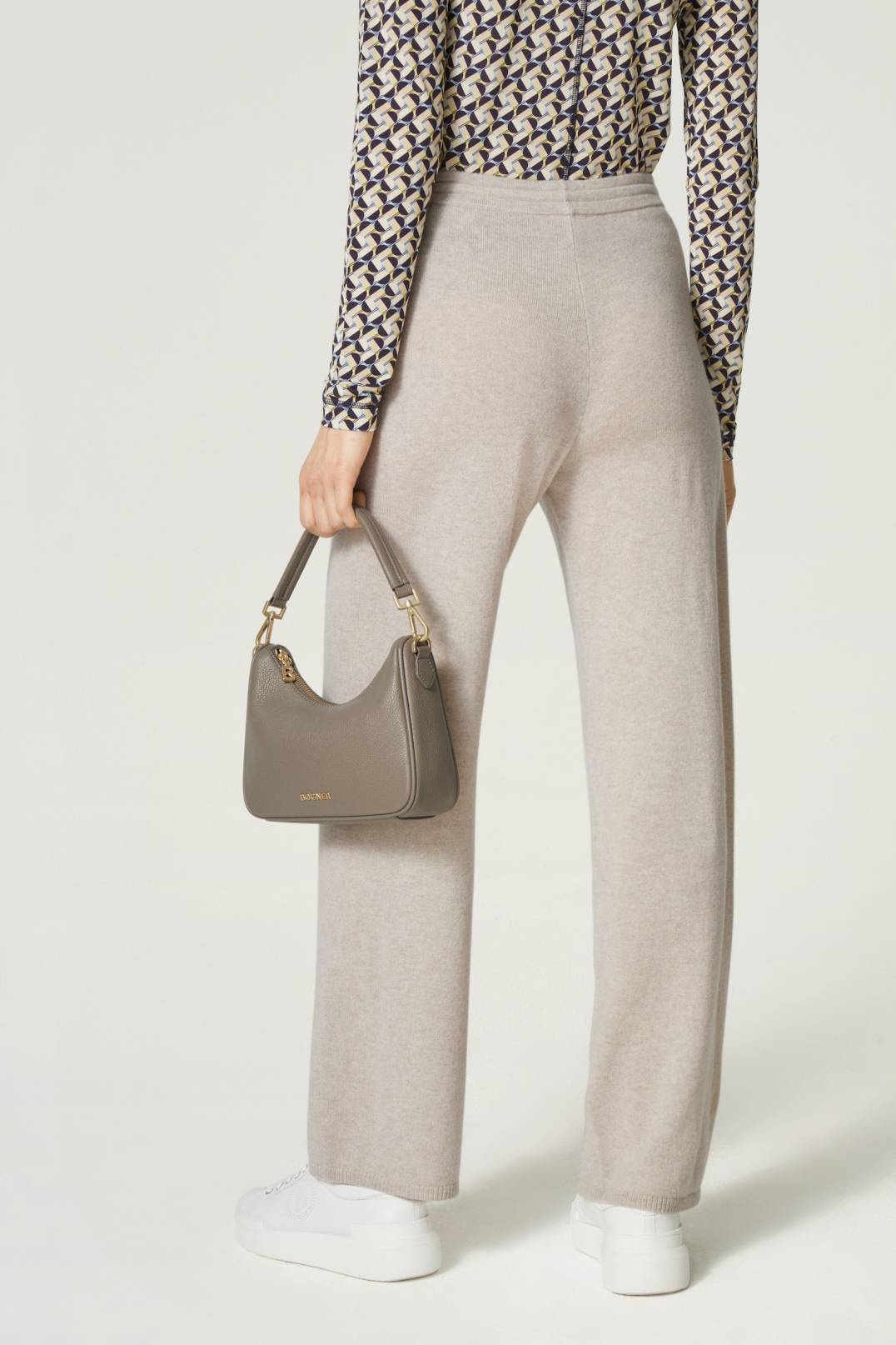 CRISTIN KNITTED PANTS IN BEIGE MELANGE - 3