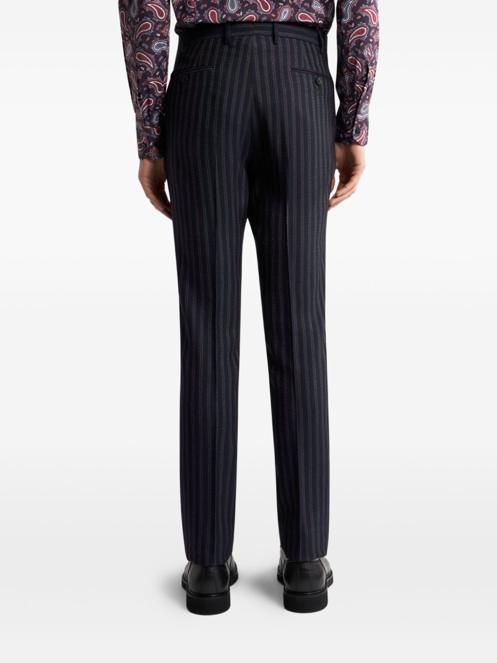pinstripe wool trousers - 4