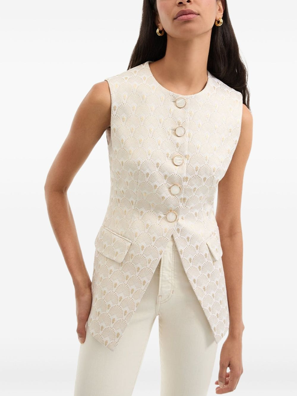 Lois button-fastening waistcoat - 4