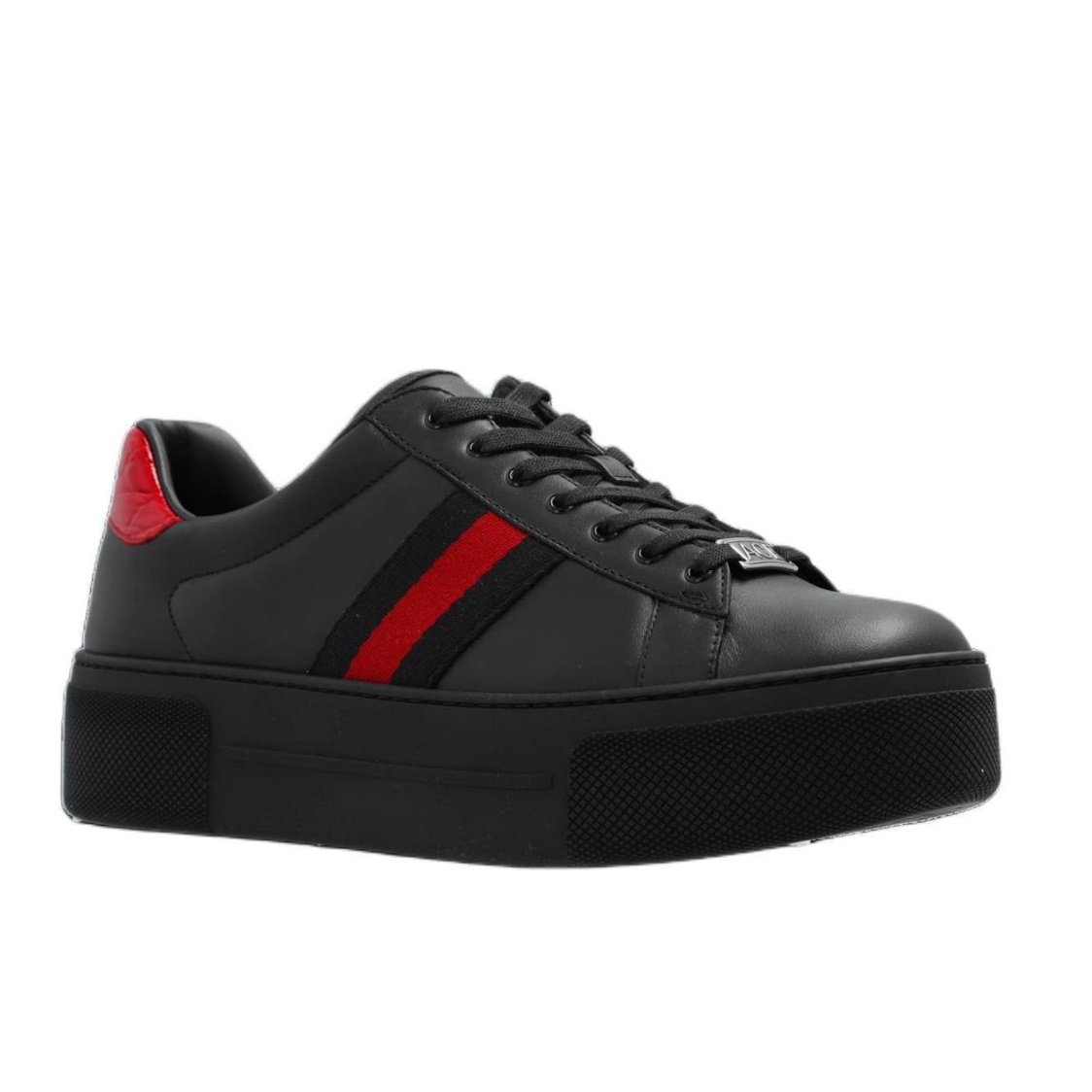 (WMNS) Gucci Ace Leather Platform 'Black' 791399-AACAG-1096 - 3