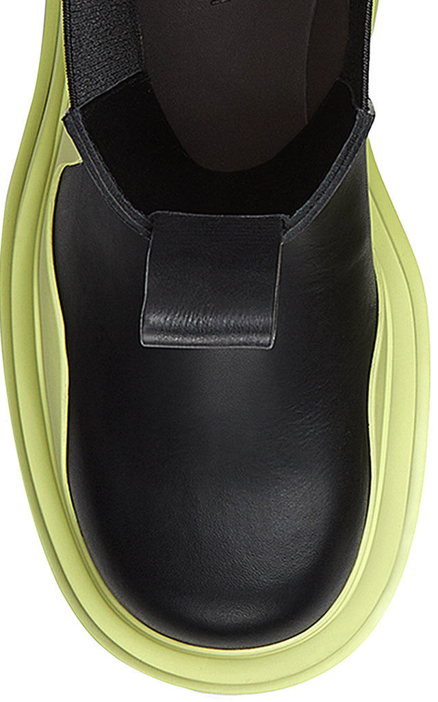 The Tire Leather Ankle Boots green - 6