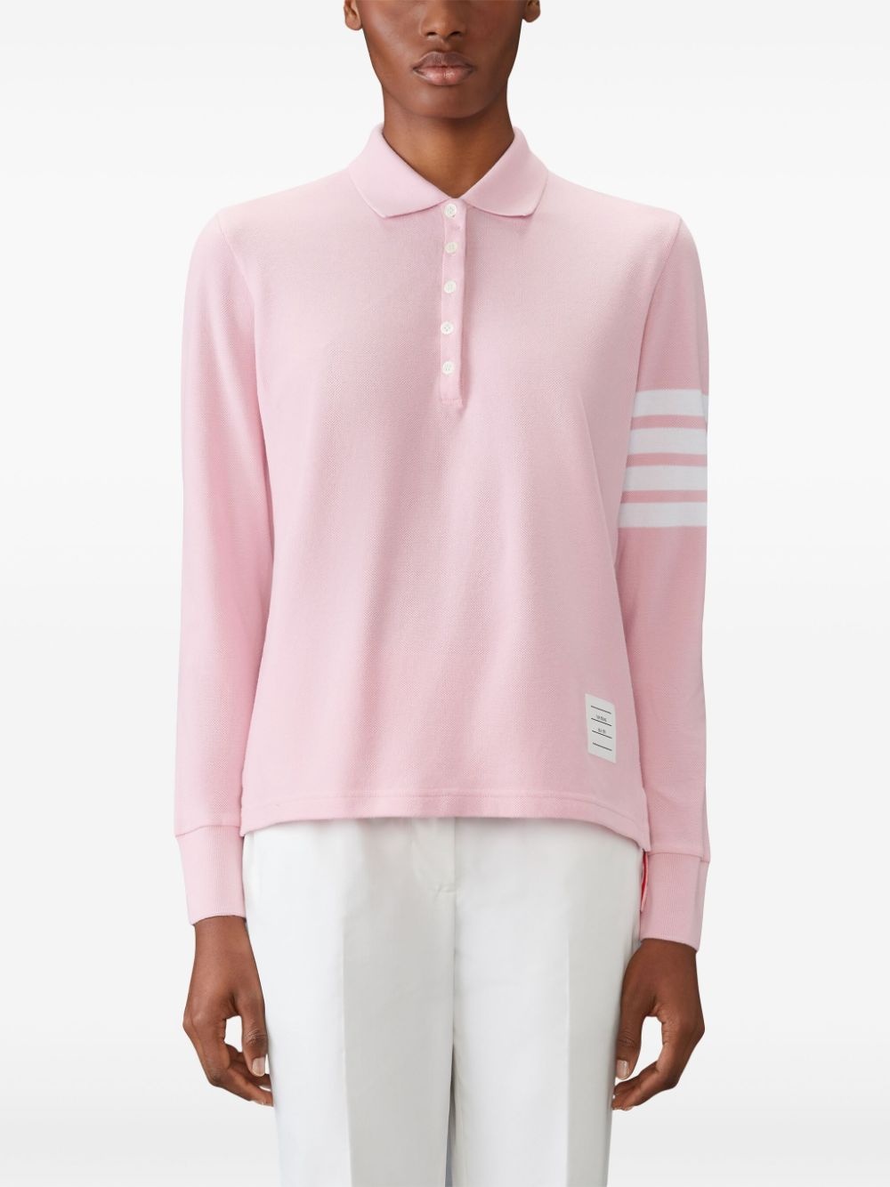 three-stripe long-sleeved polo shirt - 3