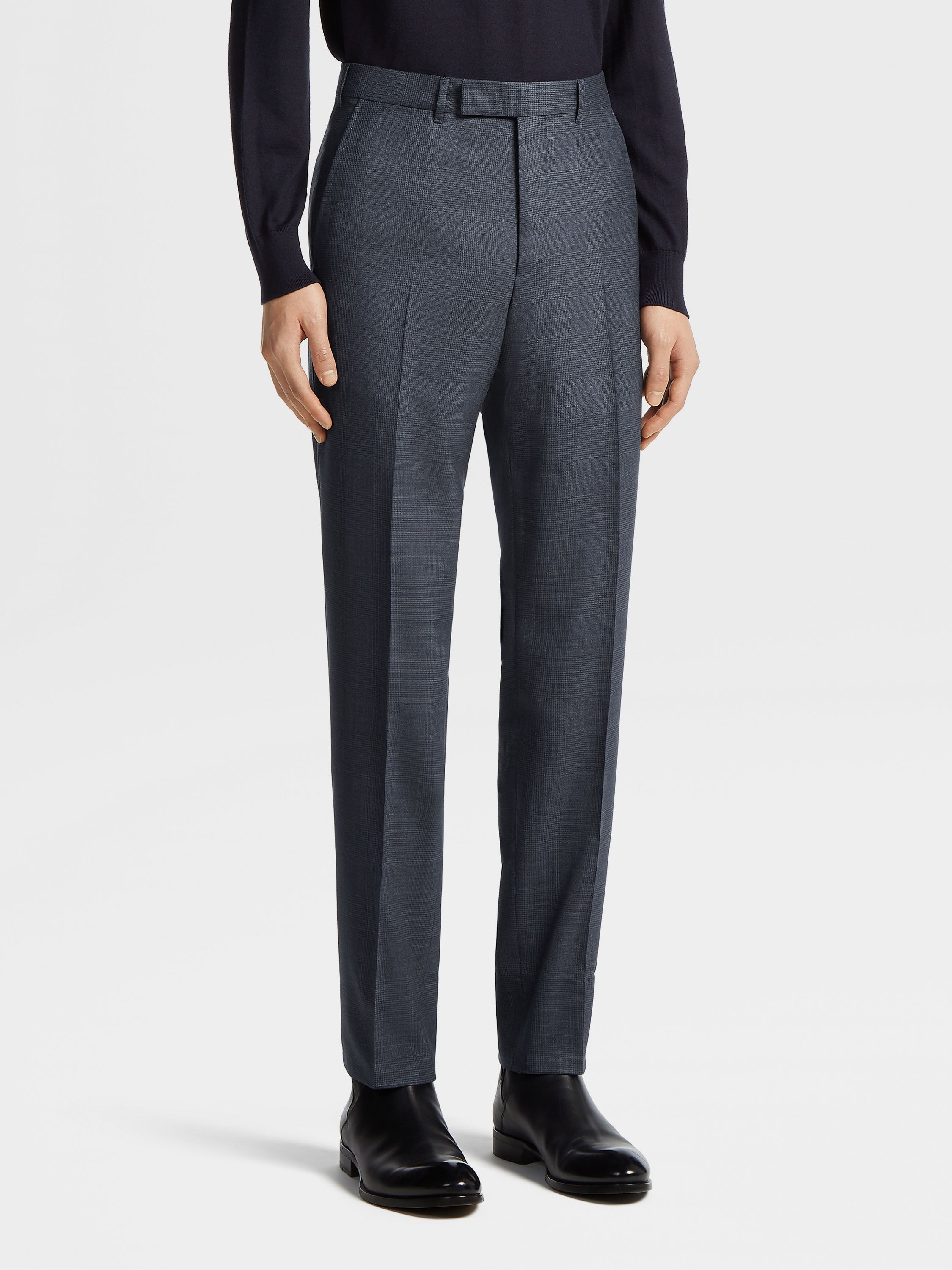 LIGHT BLUE AND BLUE CENTOVENTIMILA WOOL SUIT - 5