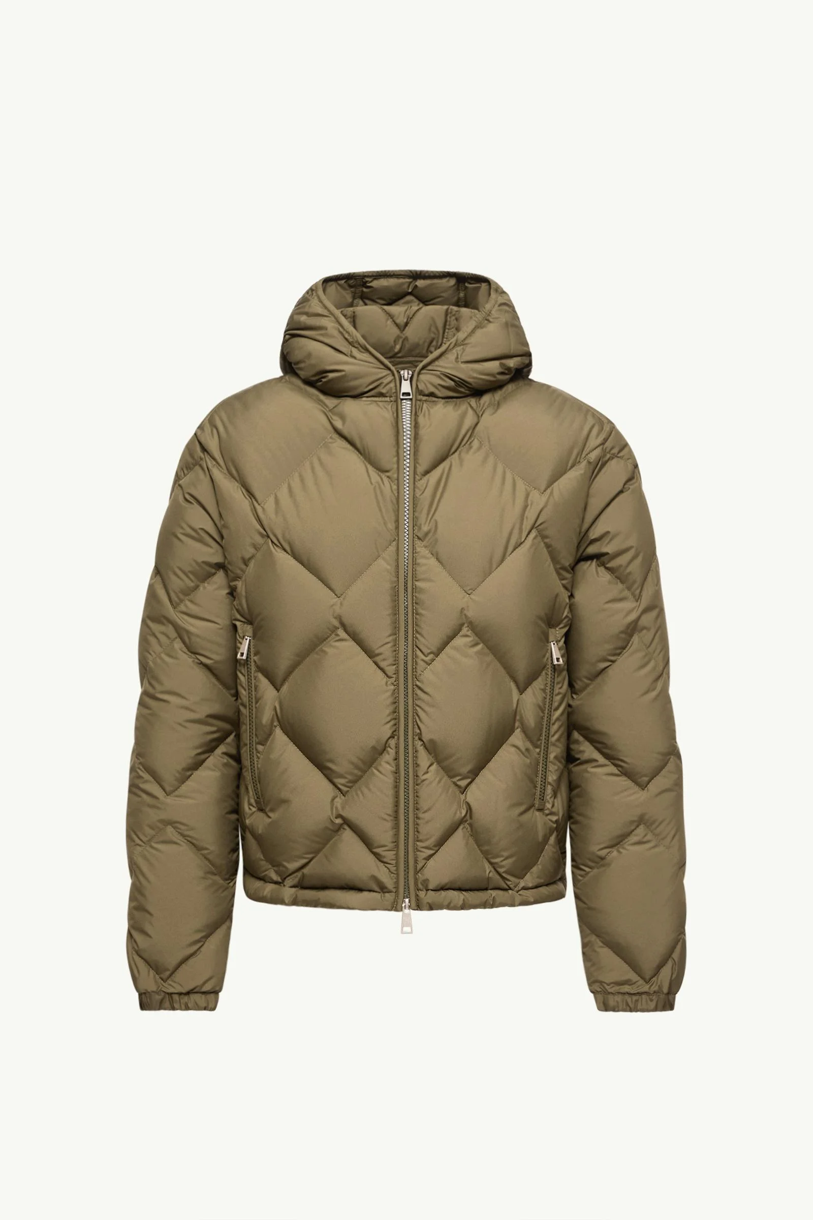 Arvouinne Hooded Triangle-Quilted Short Down Jacket - 1