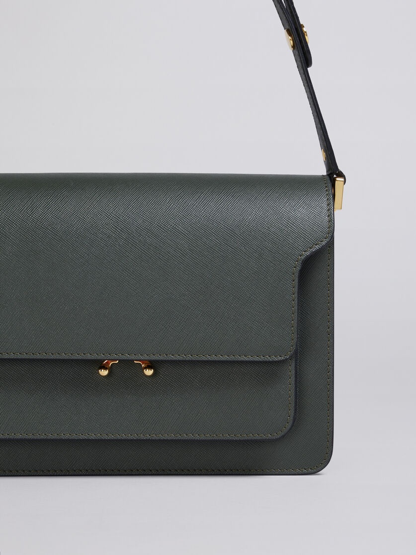 TRUNK MEDIUM BAG IN GREEN SAFFIANO LEATHER - 4
