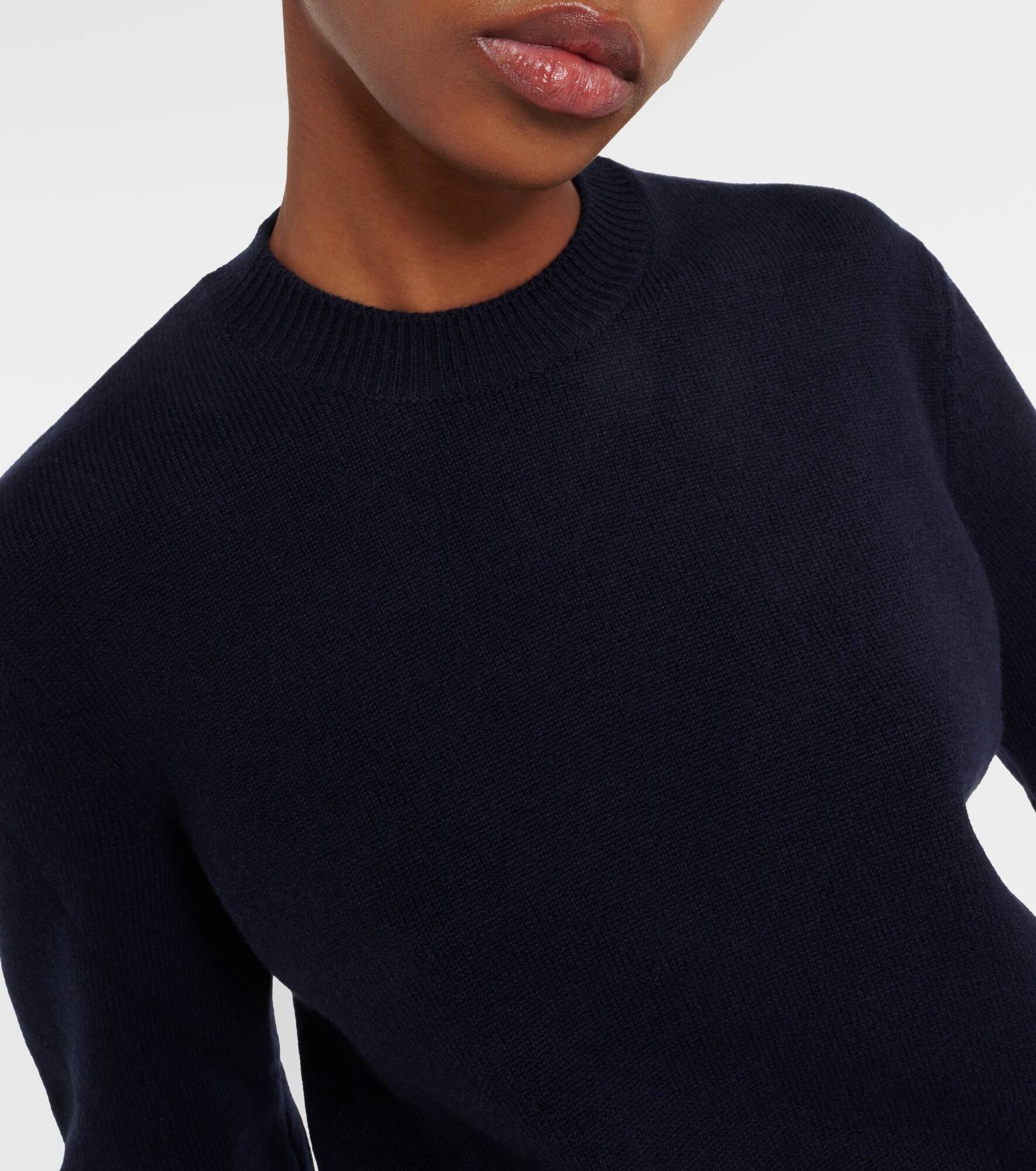 Cashmere and leather sweater - 5