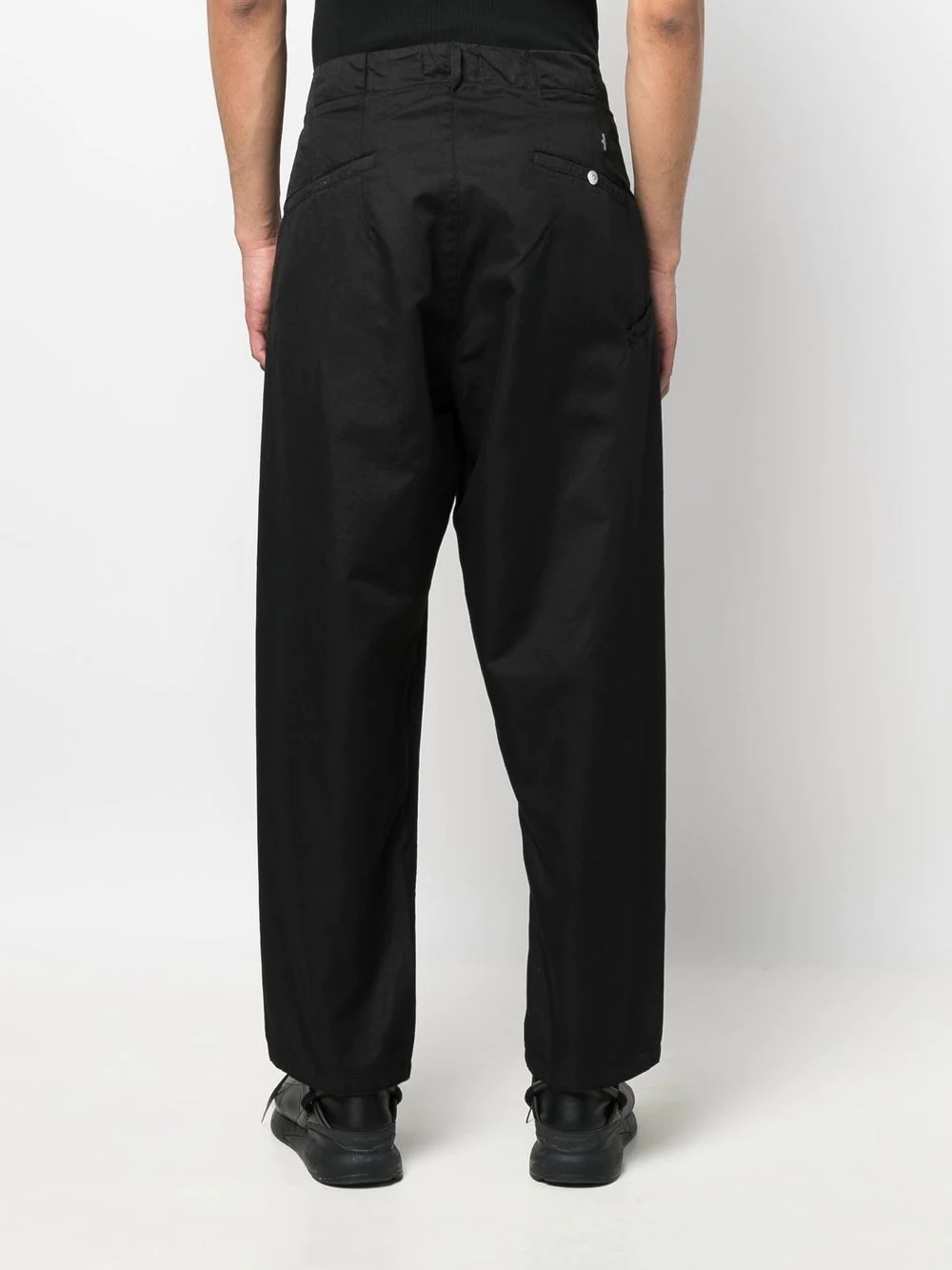 drop-crotch wide-leg trousers - 4