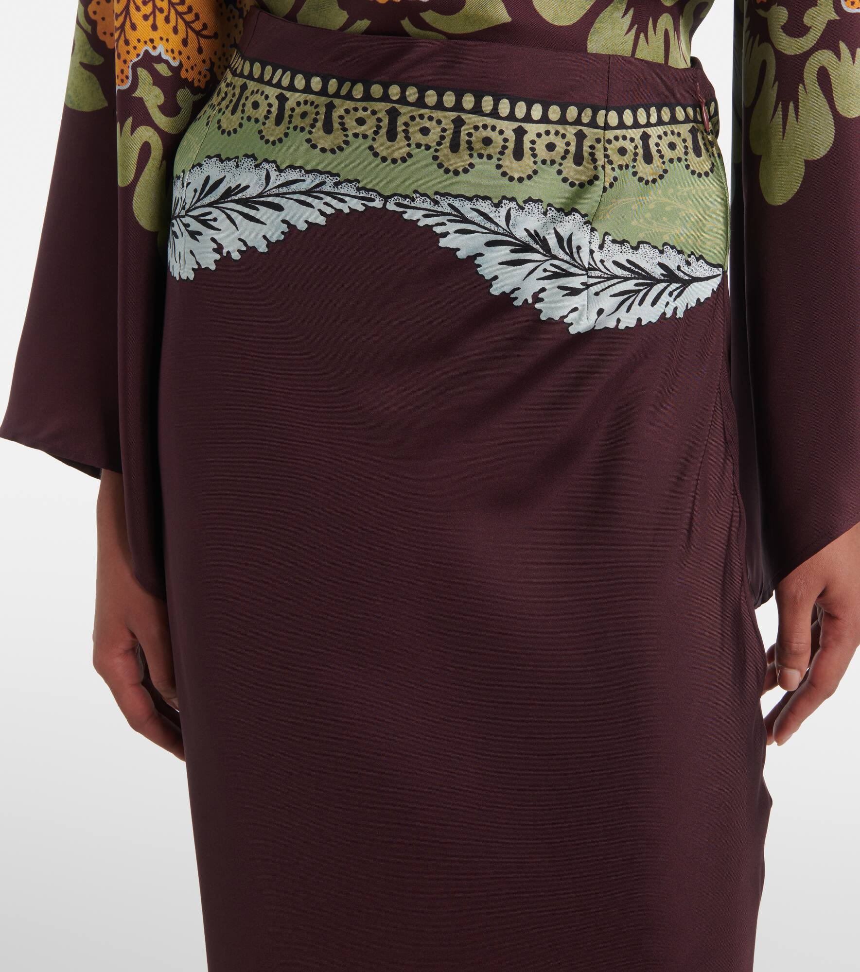 Sleek Placée silk maxi skirt - 4