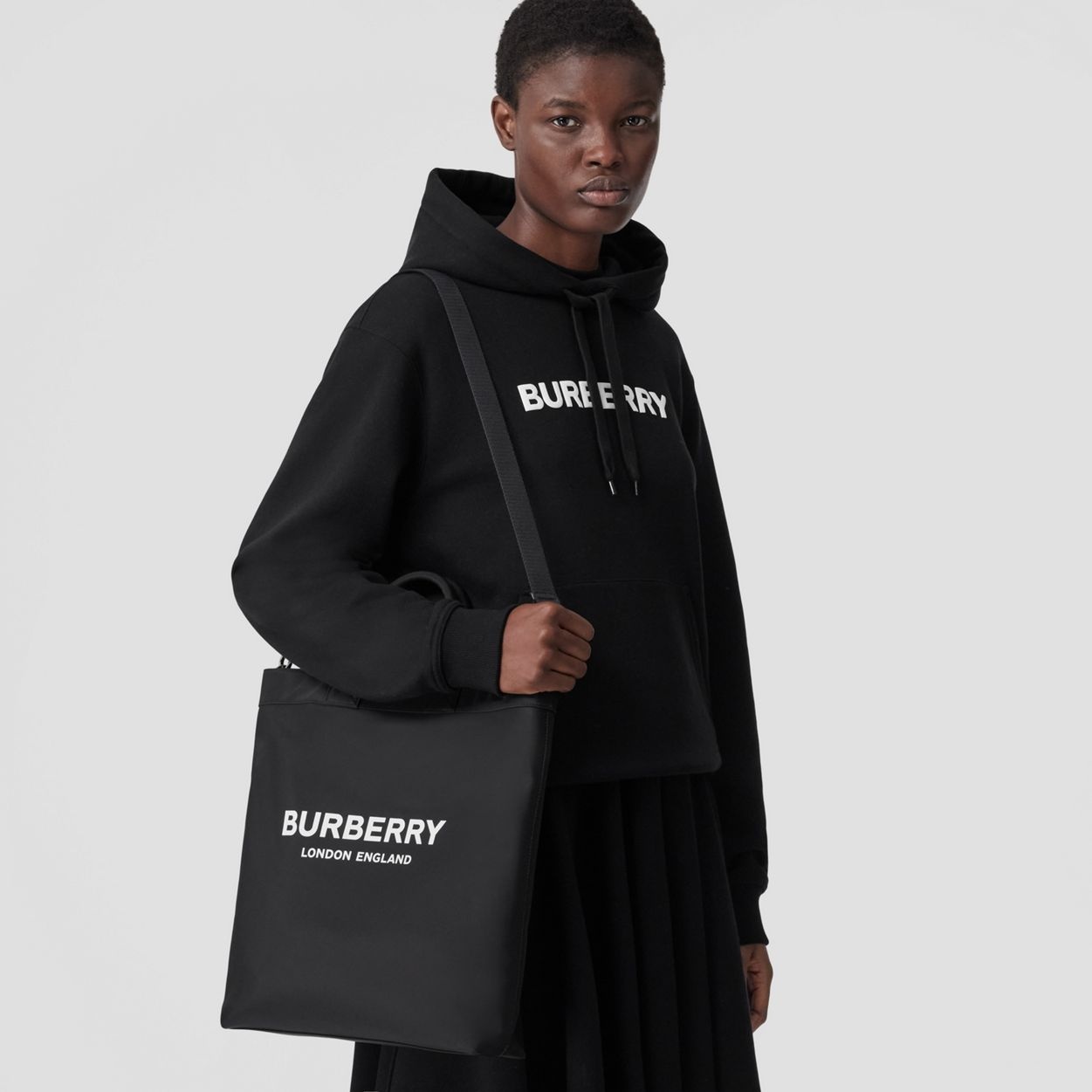 Logo Print Nylon Tote - 4