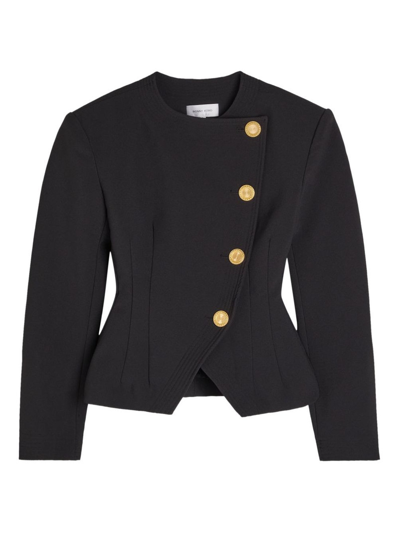 gold-tone button jacket 1