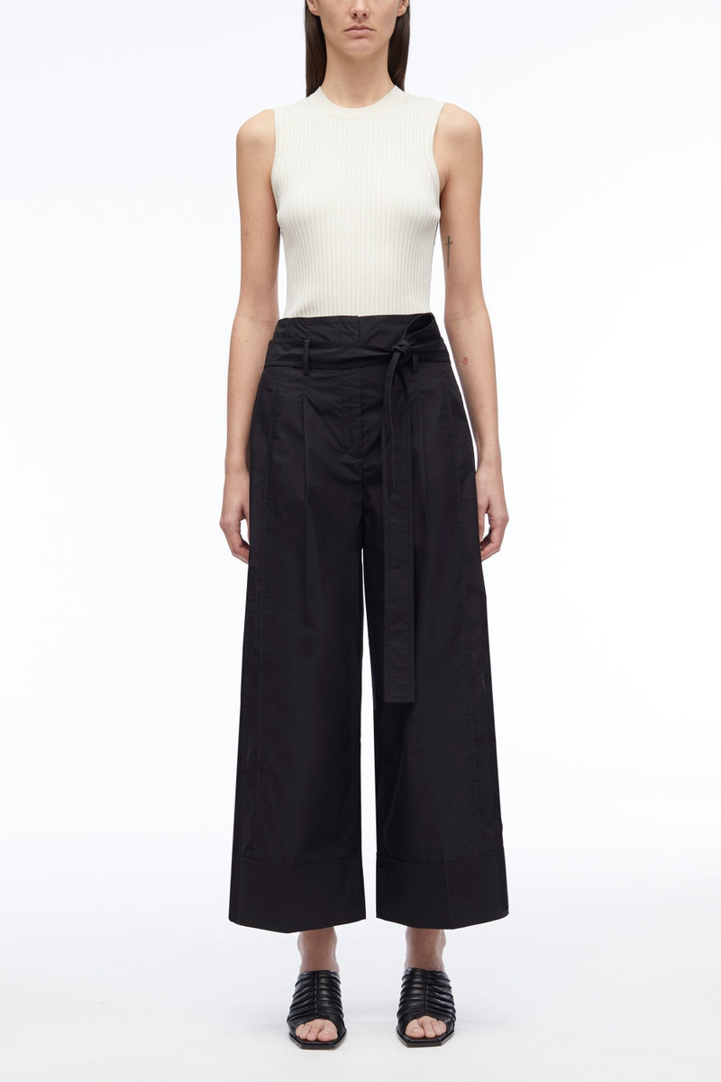 Poplin Wide Leg Pant 1