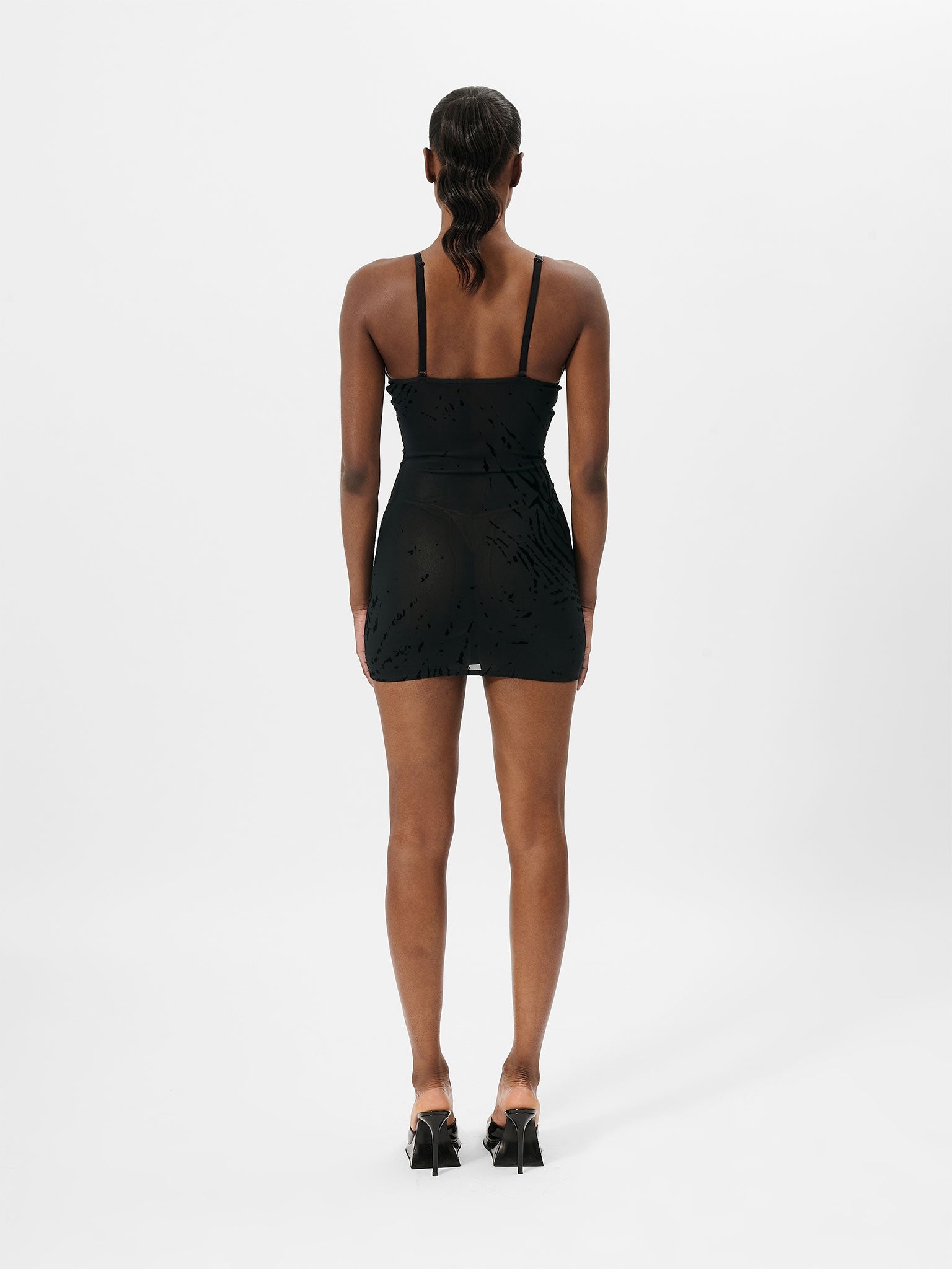 DOLL DRESS BLACK ZEBRA PRINT - 4