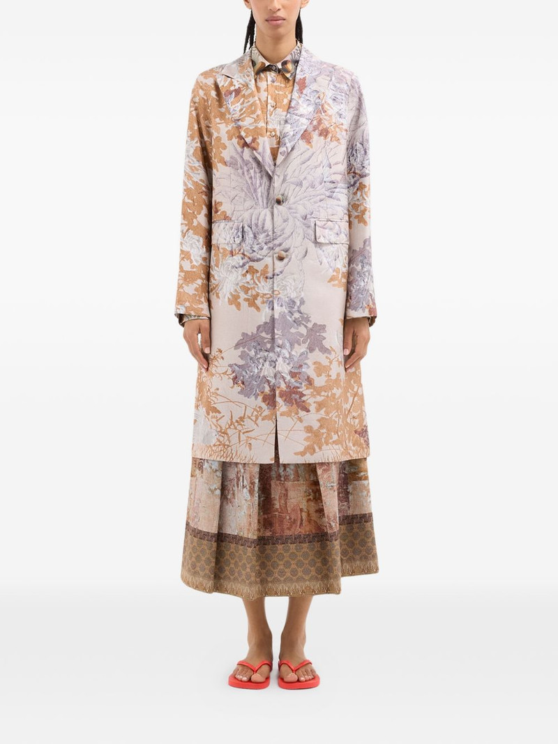 botanical-print single-breasted coat 3