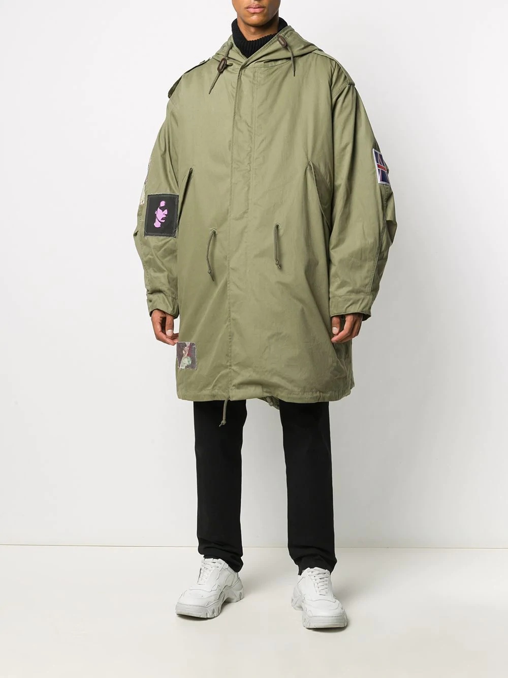 oversized mid-length parka - 2