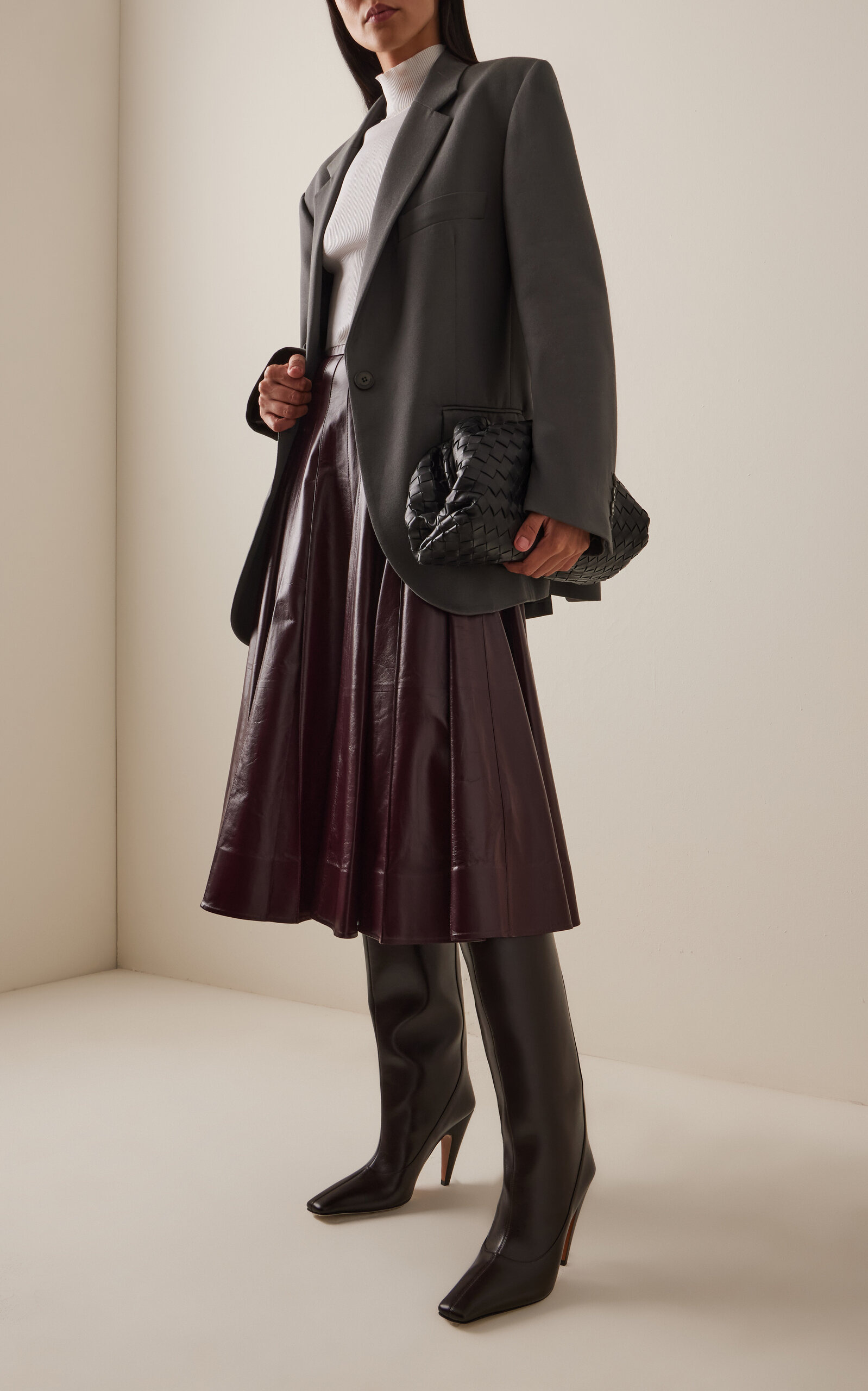 Spur Vegan-Leather Knee Boots brown - 2