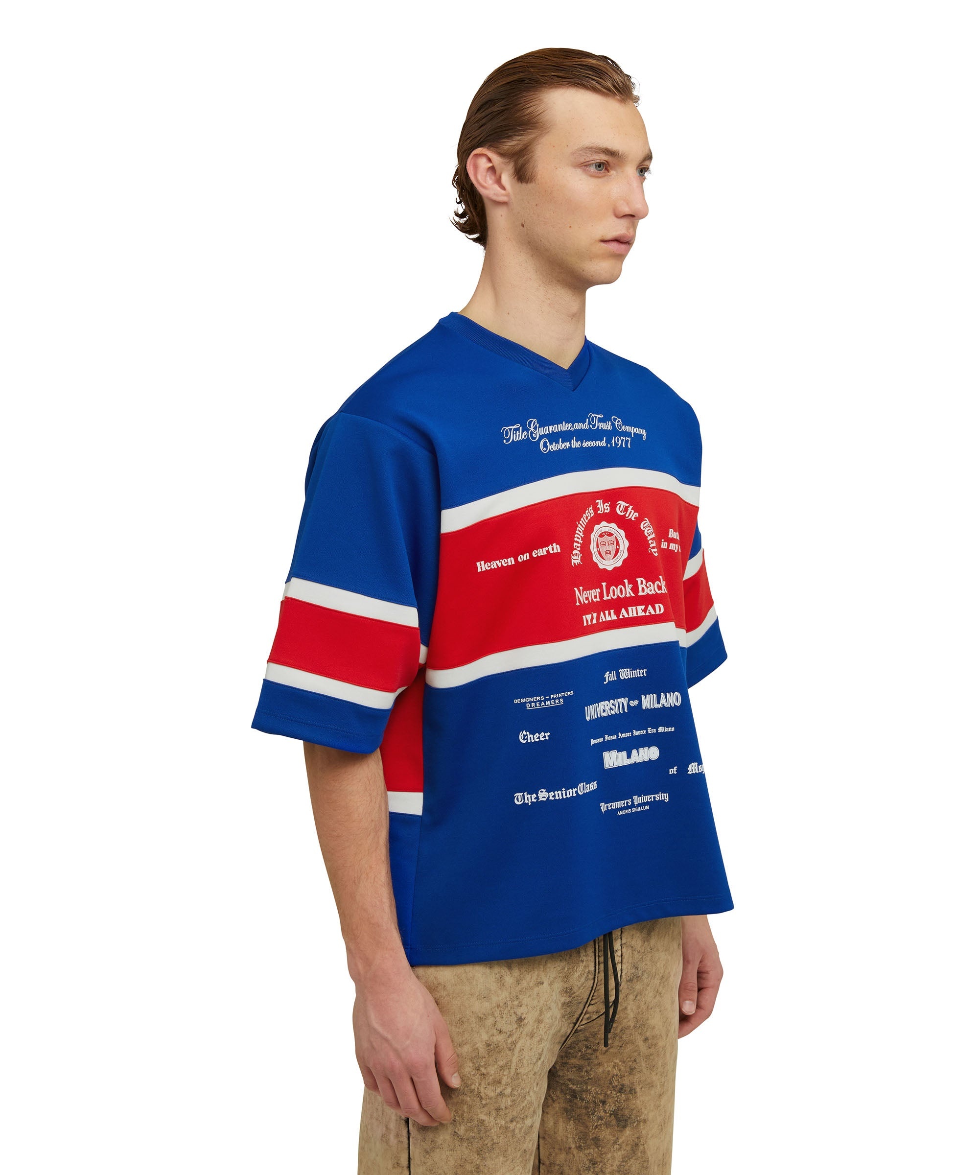 T-shirt with "Msgm Lithography and 77" writing - 4
