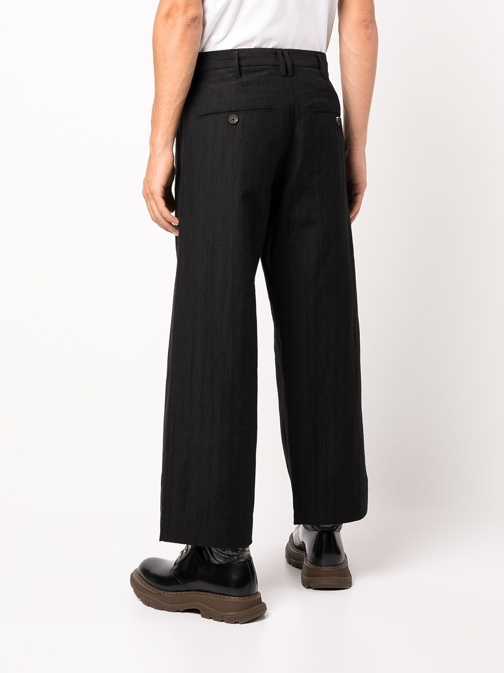 cropped wide-leg trousers - 4