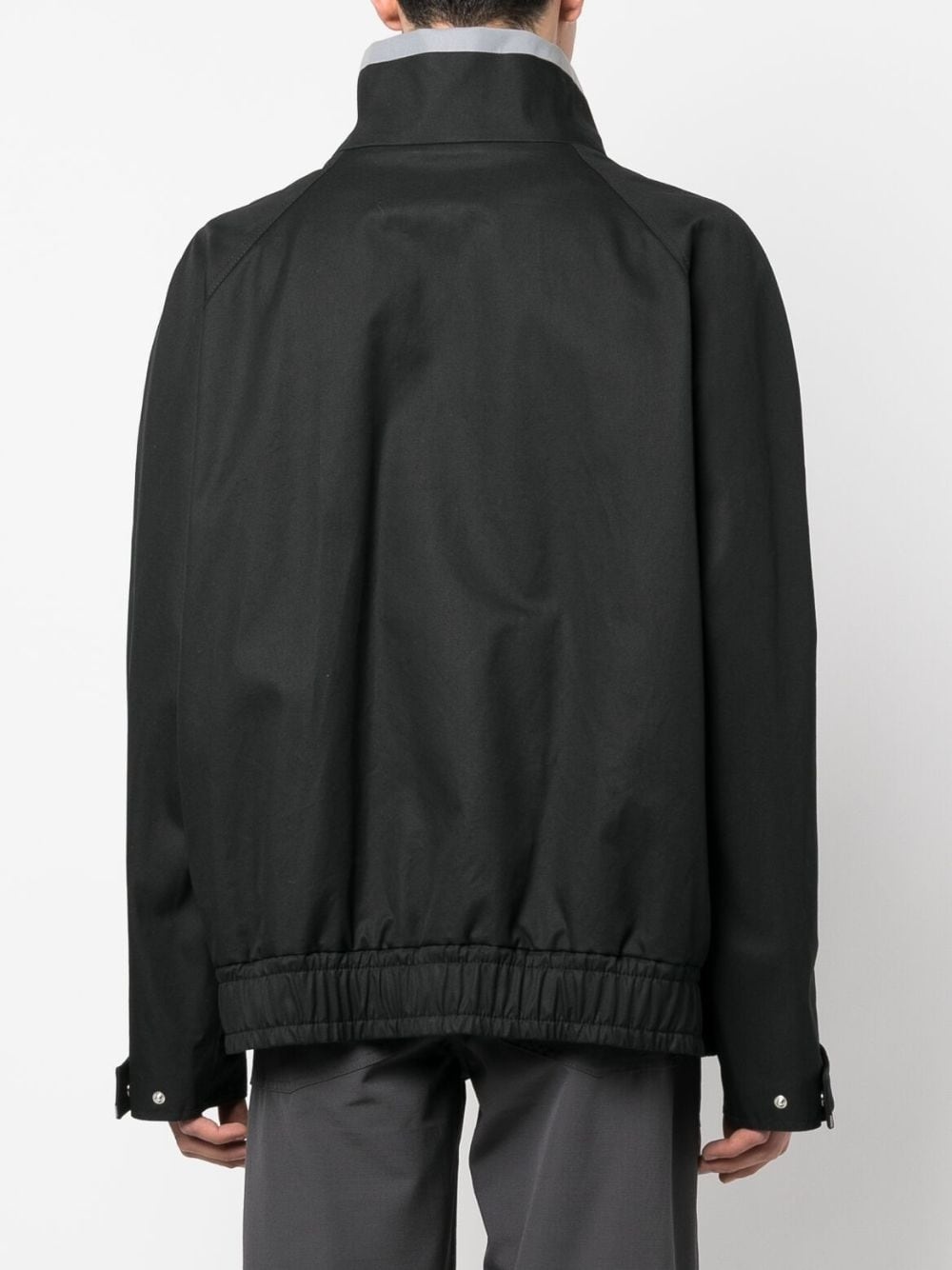 logo-print button-fastening jacket - 4