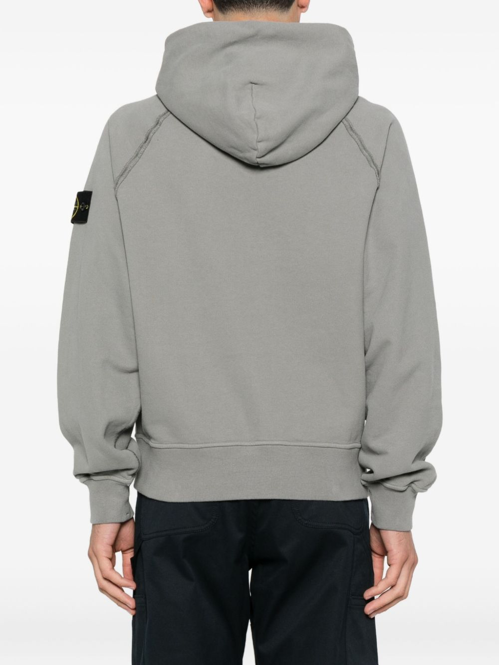 raglan-sleeve logo-patch hoodie - 4