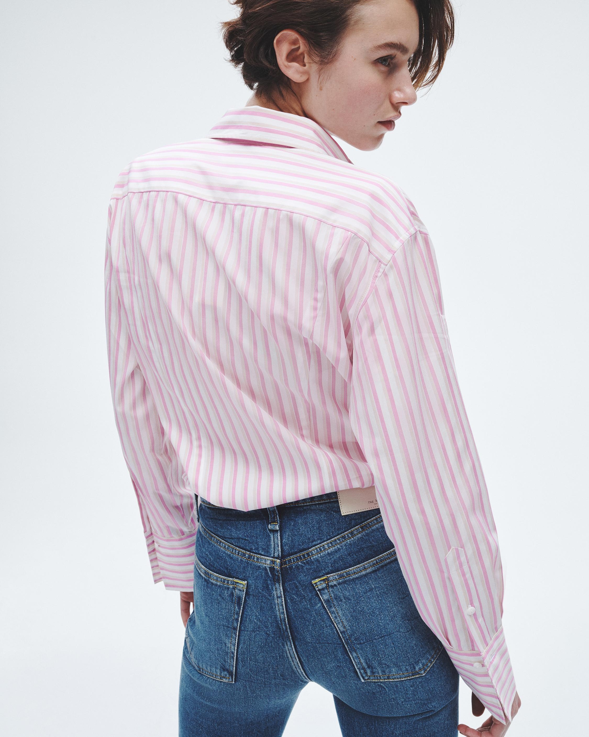Indiana Striped Cotton Poplin Shirt
Relaxed Fit Button Down - 5