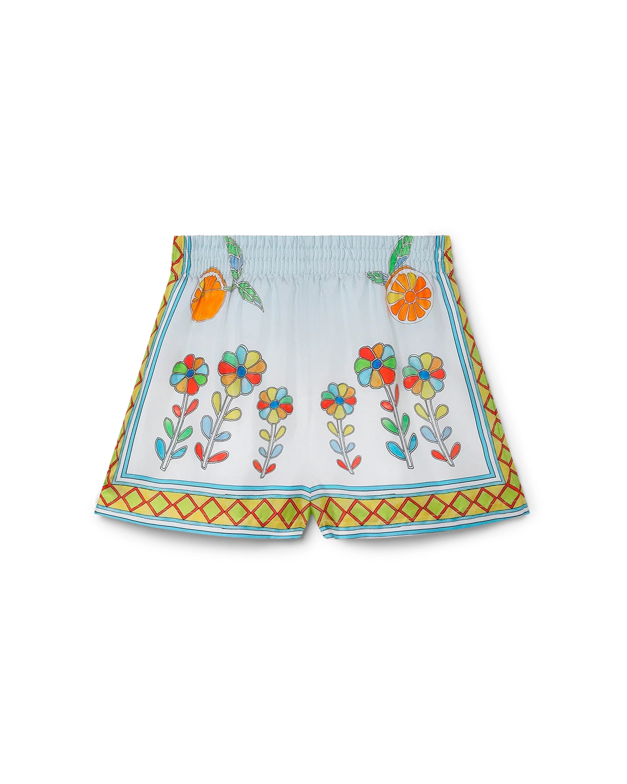 Yoruba Flowers Silk Shorts - 1