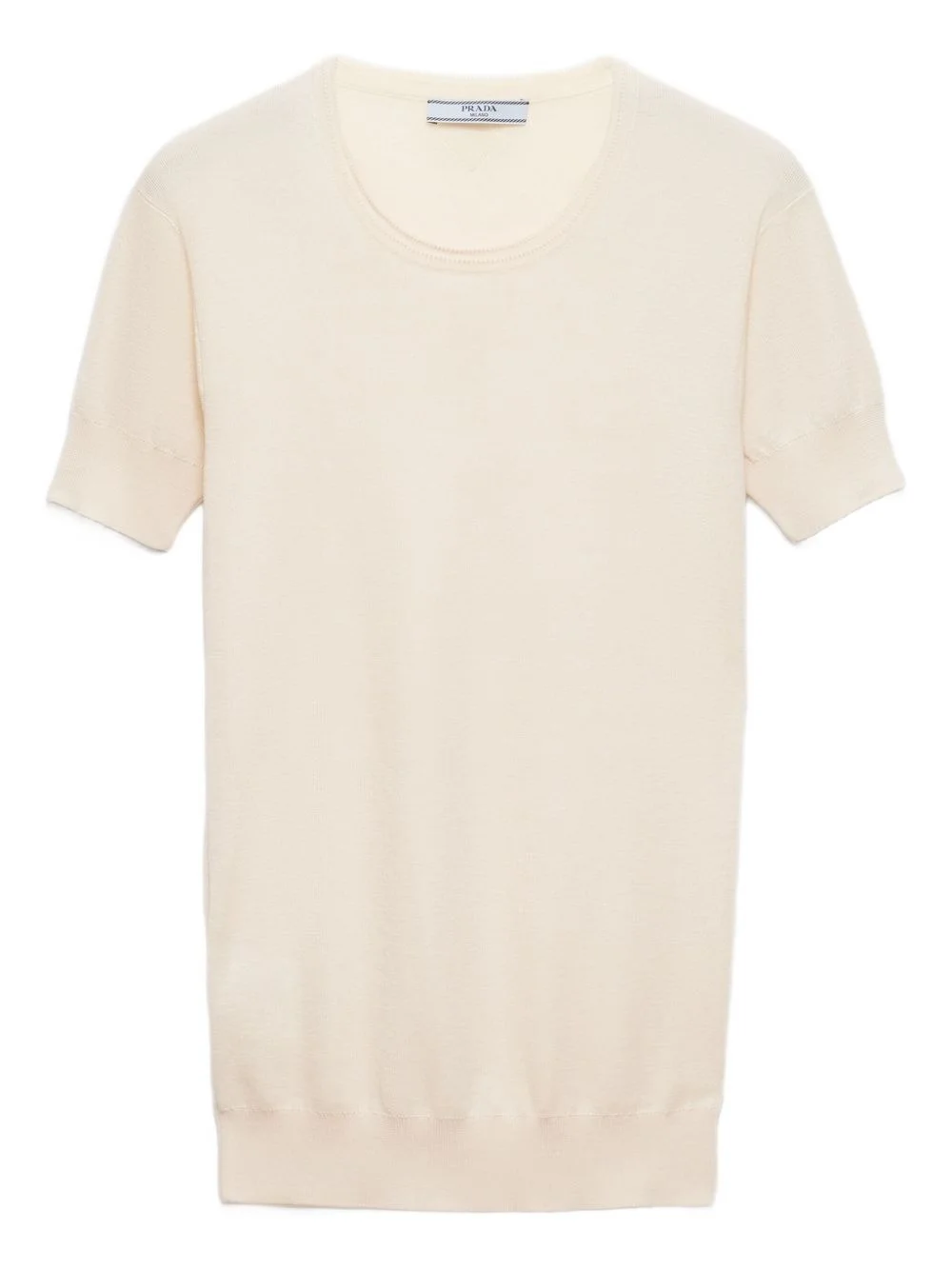 triangle-logo short-sleeve sweater - 1