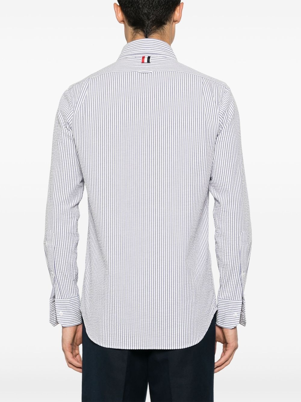 floral-embroidered striped shirt - 4