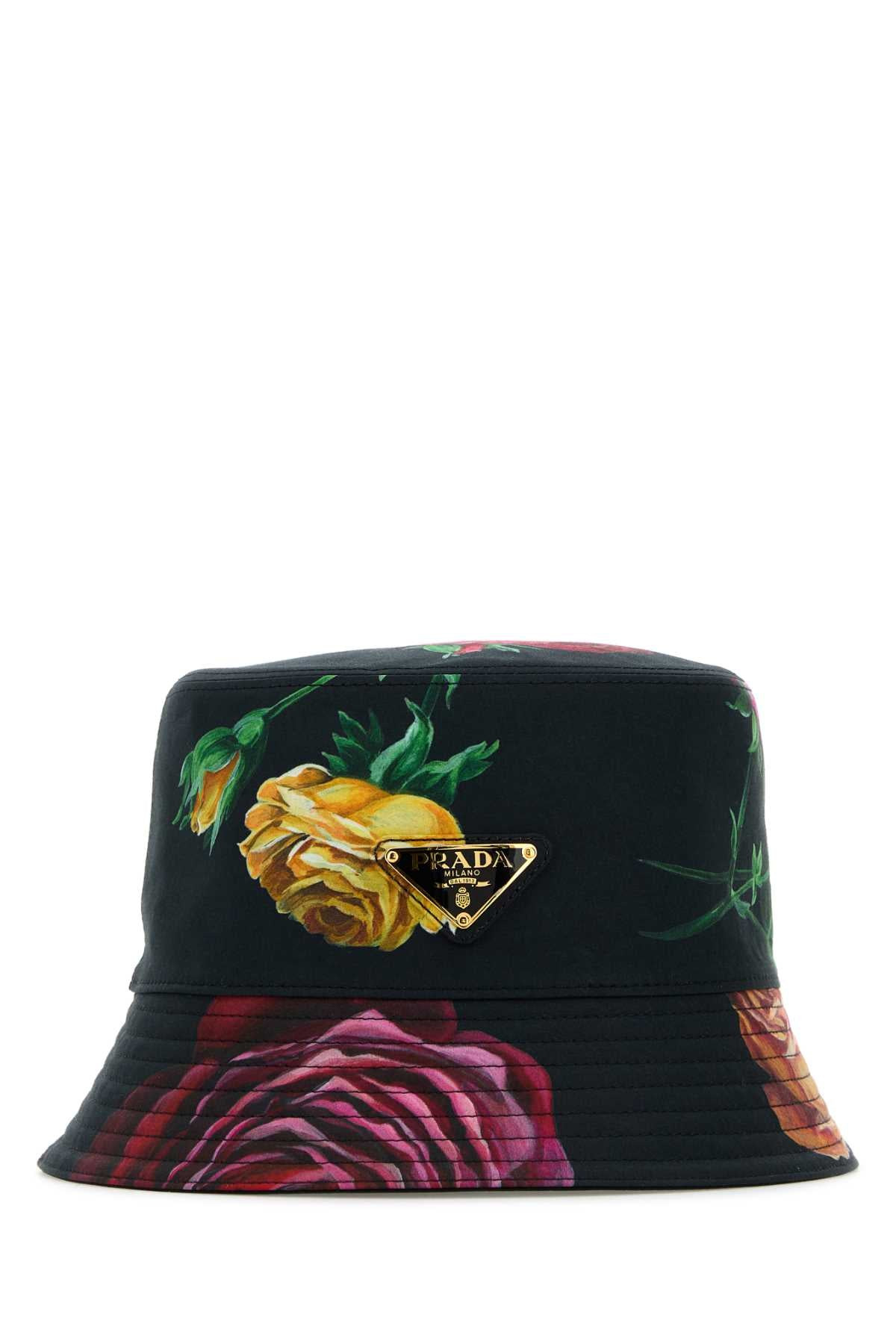 Prada Women Printed Cotton Bucket Hat - 2