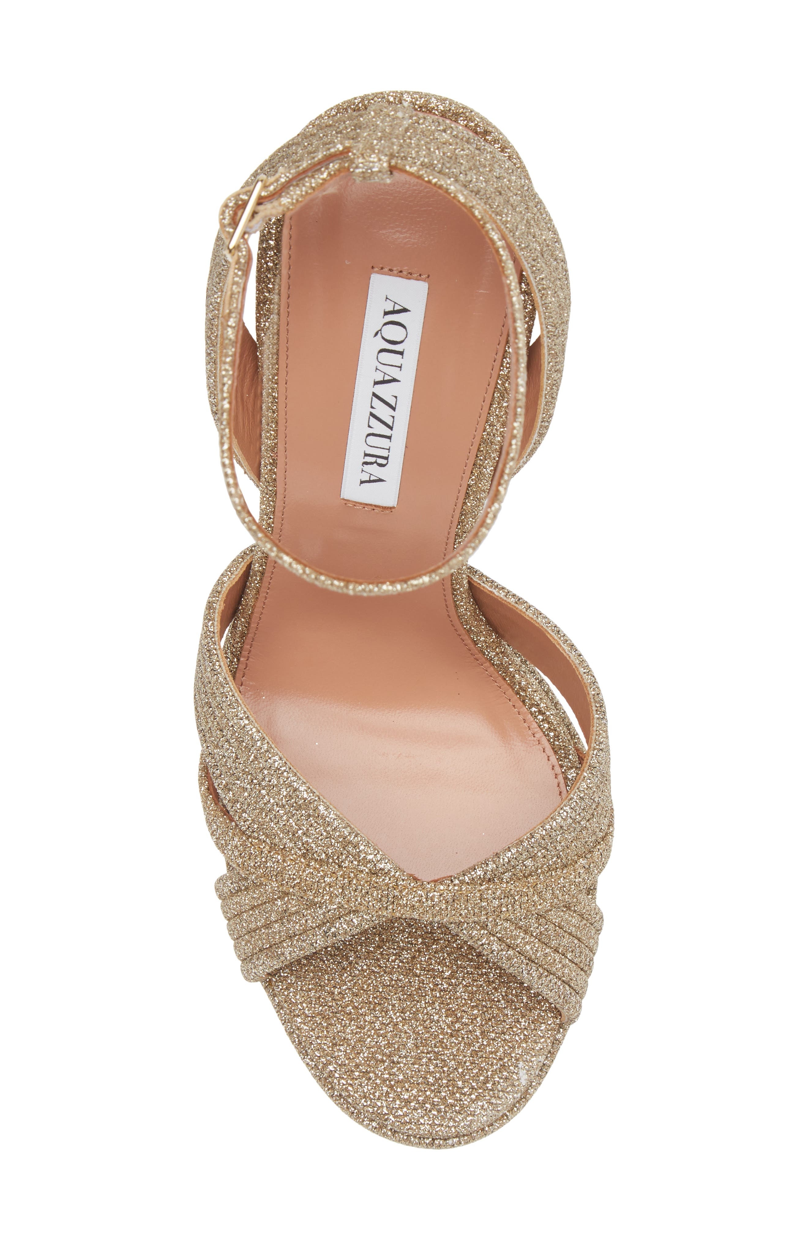 Aquazzura Sundance Ankle Strap Platform Sandal in Platino at Nordstrom - 5
