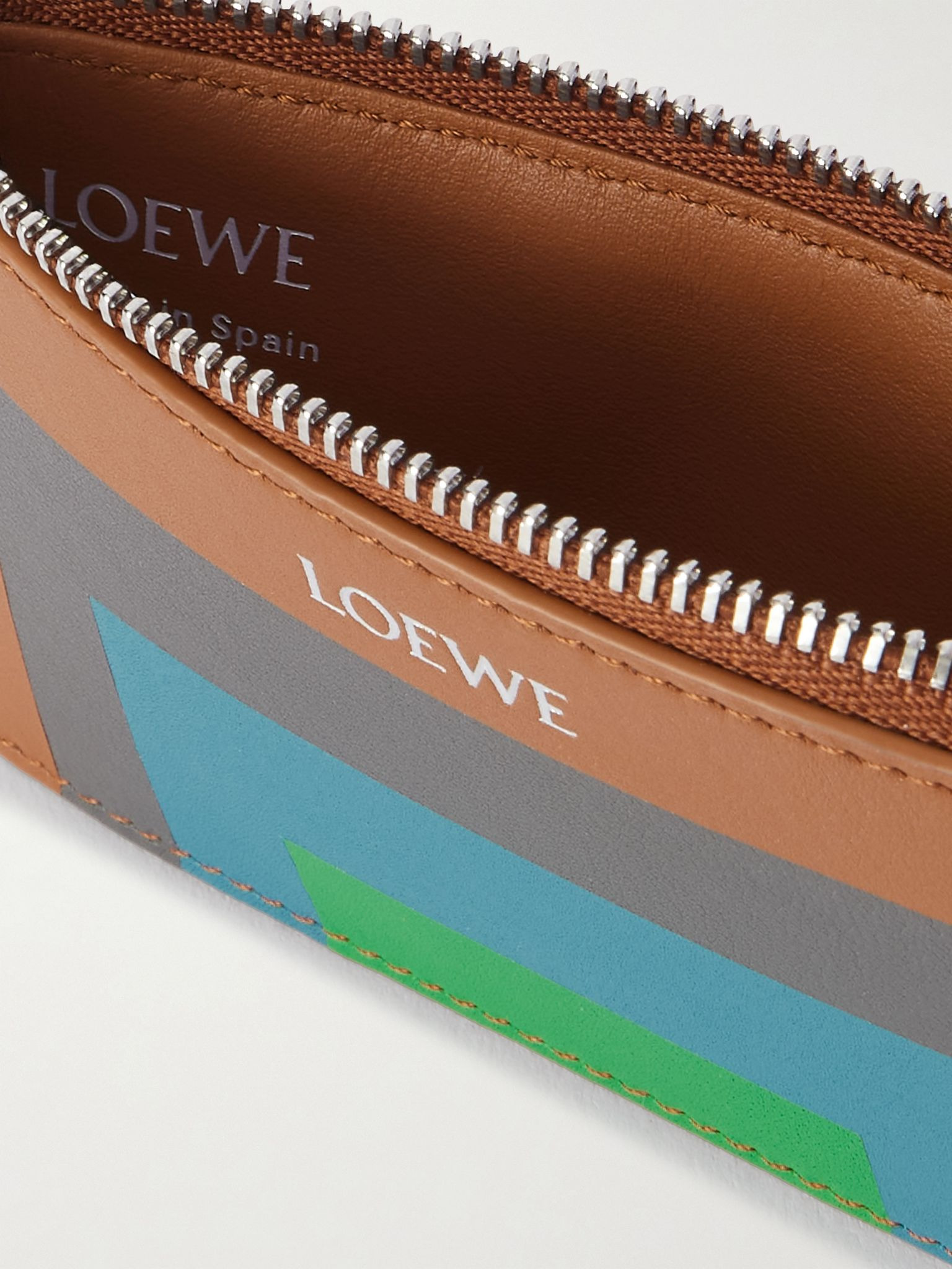 + Josef Albers printed leather cardholder Multi - 5