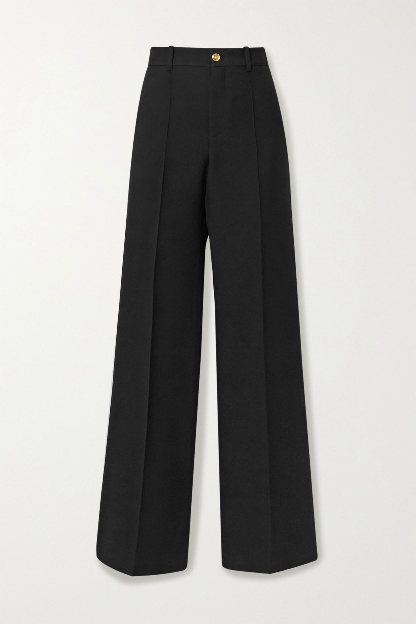 Silk and wool-blend wide-leg pants - 1