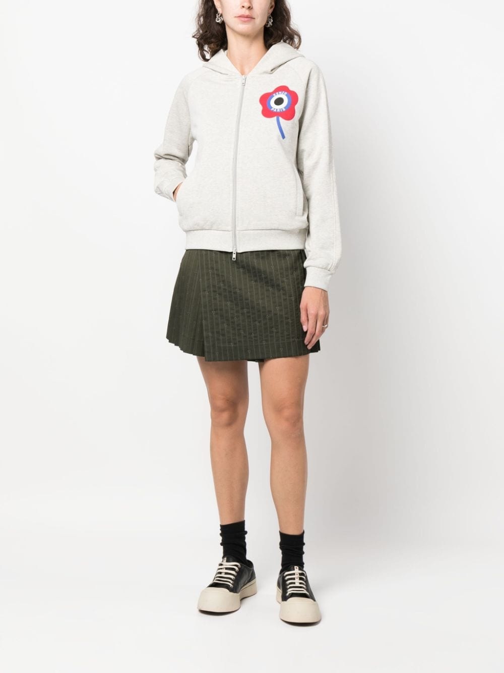 logo-print zip-up hoodie - 2